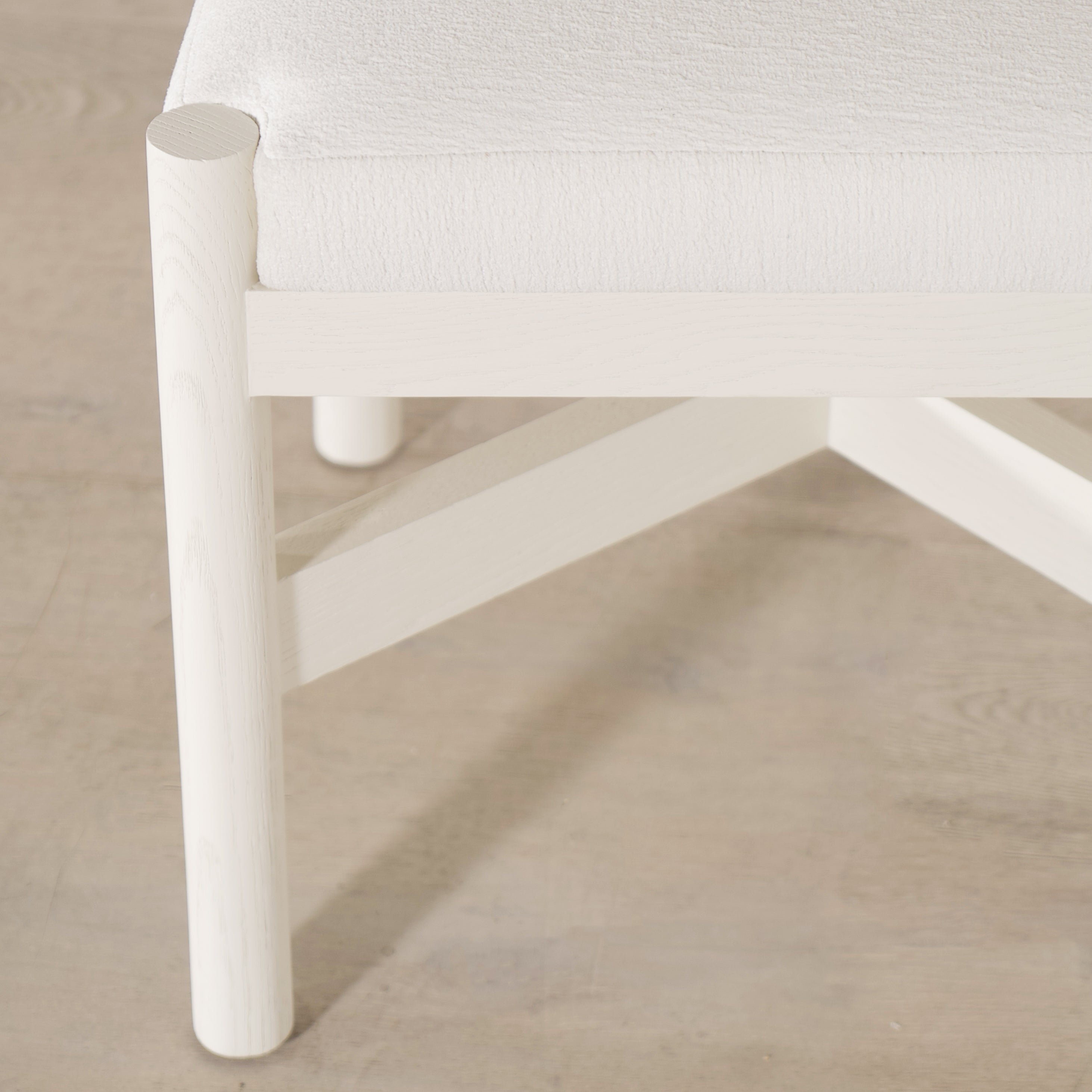 As Shown: COM fabric. Solid Ash wood wire brushed painted in Figueroa.