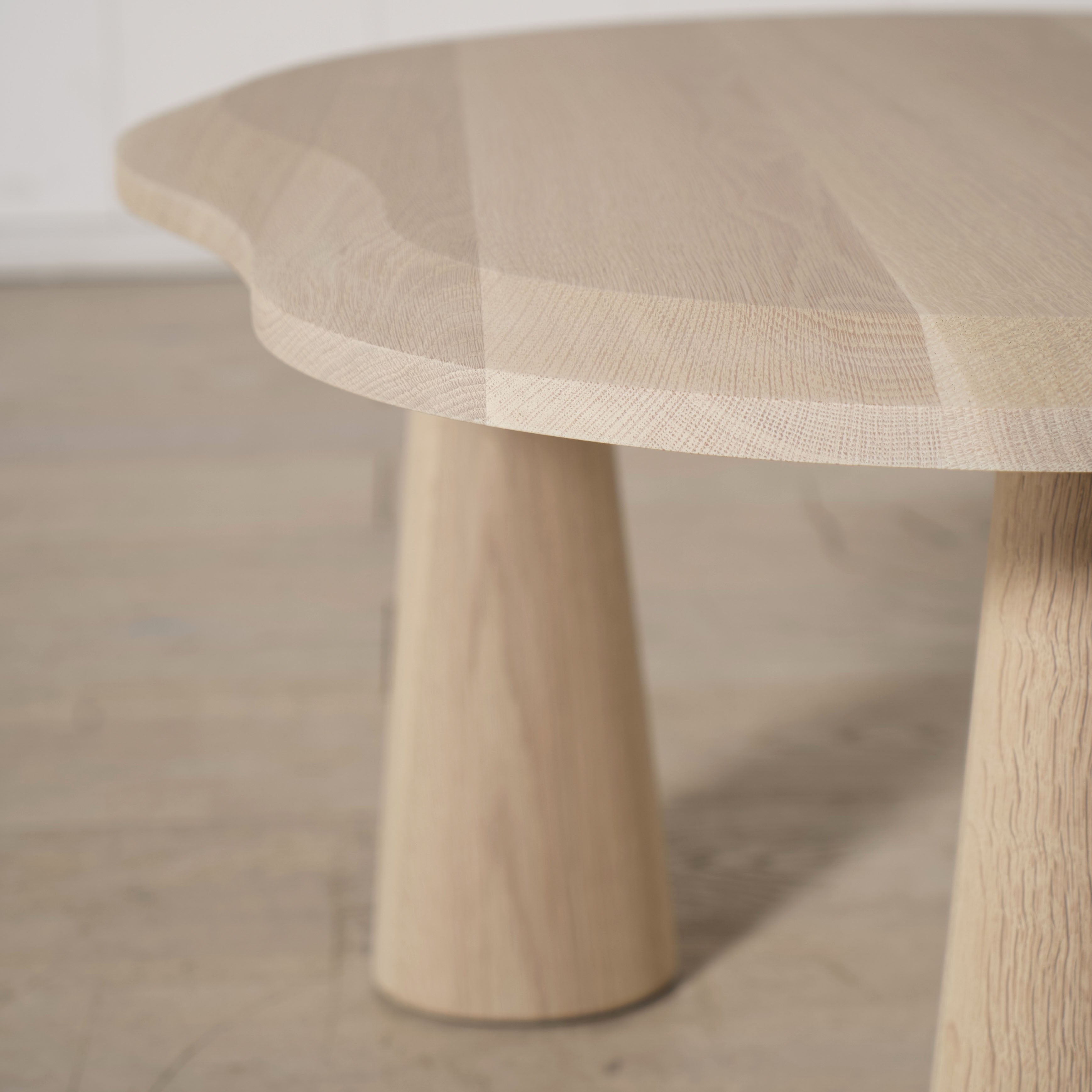 As Shown: 41"W x 30"D x 18"H | Material: Solid Oak | Finish: Smoke (Discontinued)