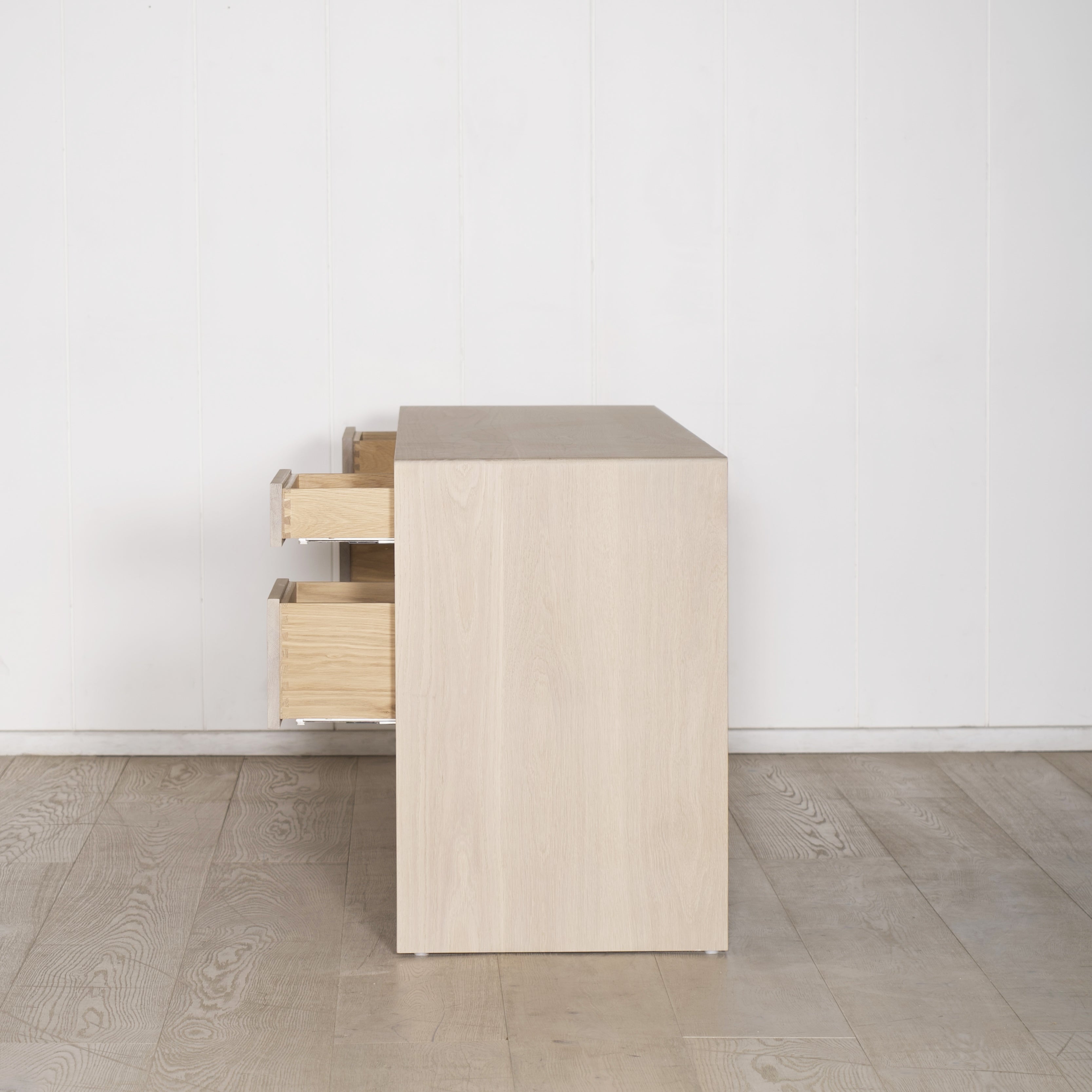 As Shown: in Mint White Natural finish