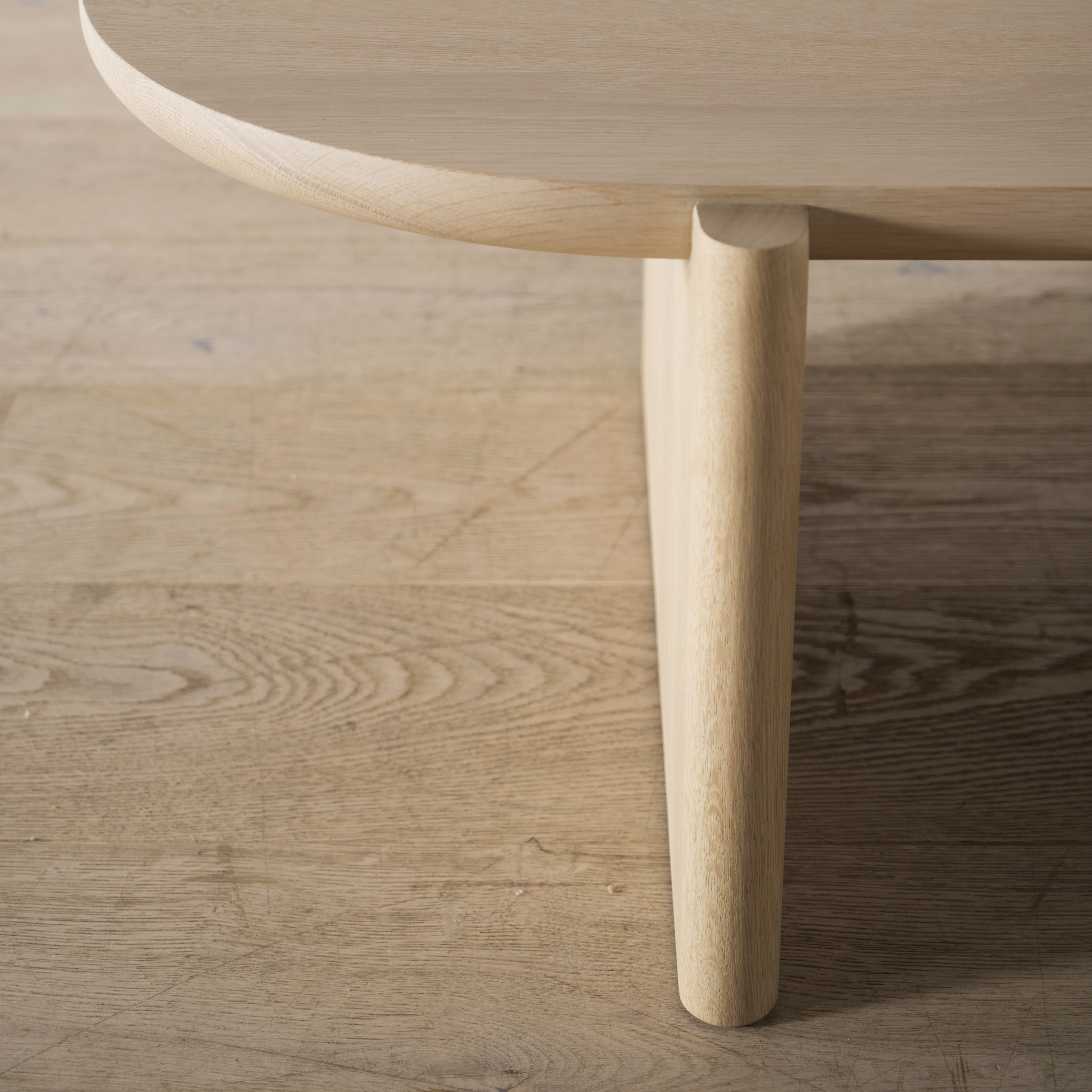 As Shown: Oak finished in Beach White (Discontinued Finish).