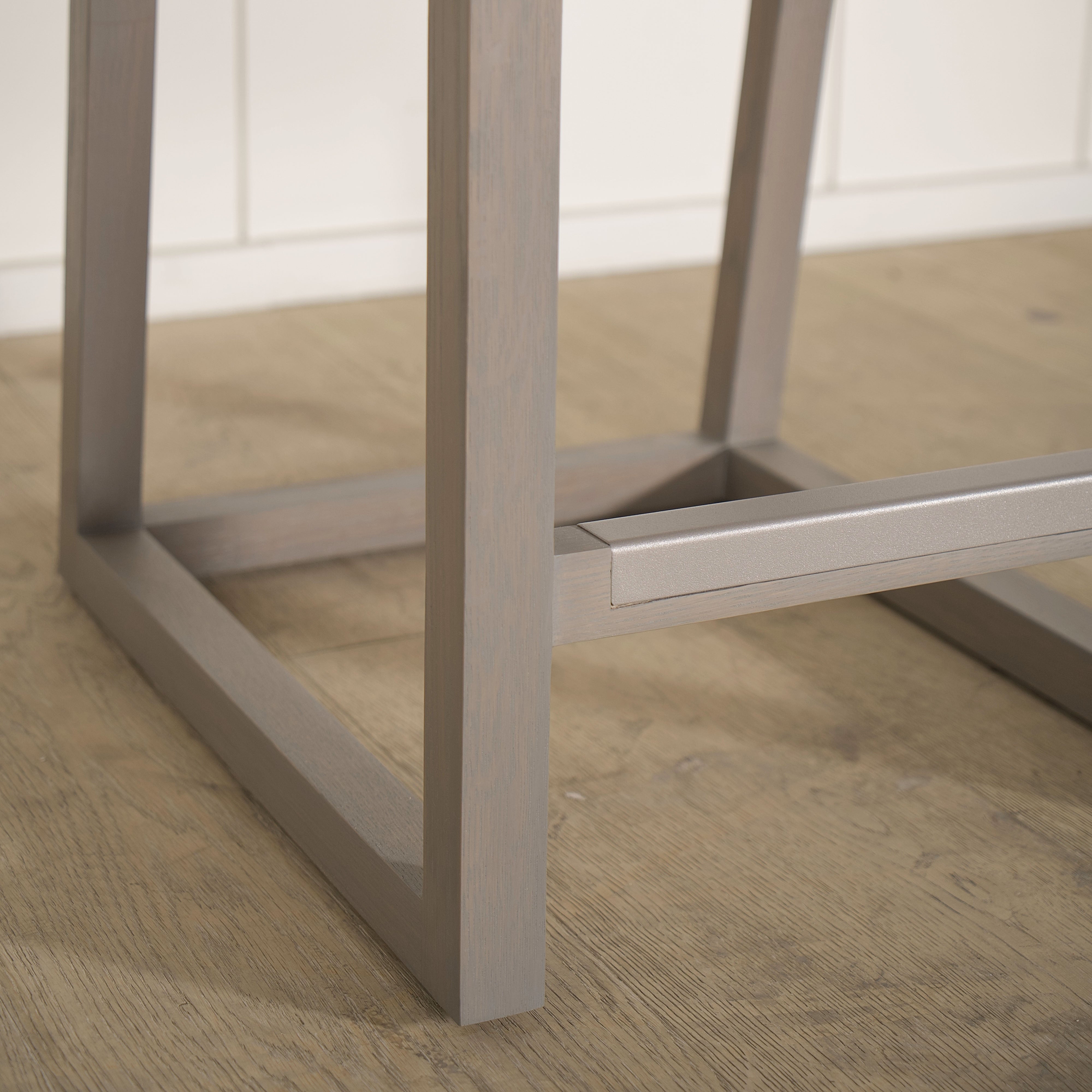 As Shown: in Sawyer Pewter seat and Rome Ivory back, Antique Beige (Discontinued Finish) finish.