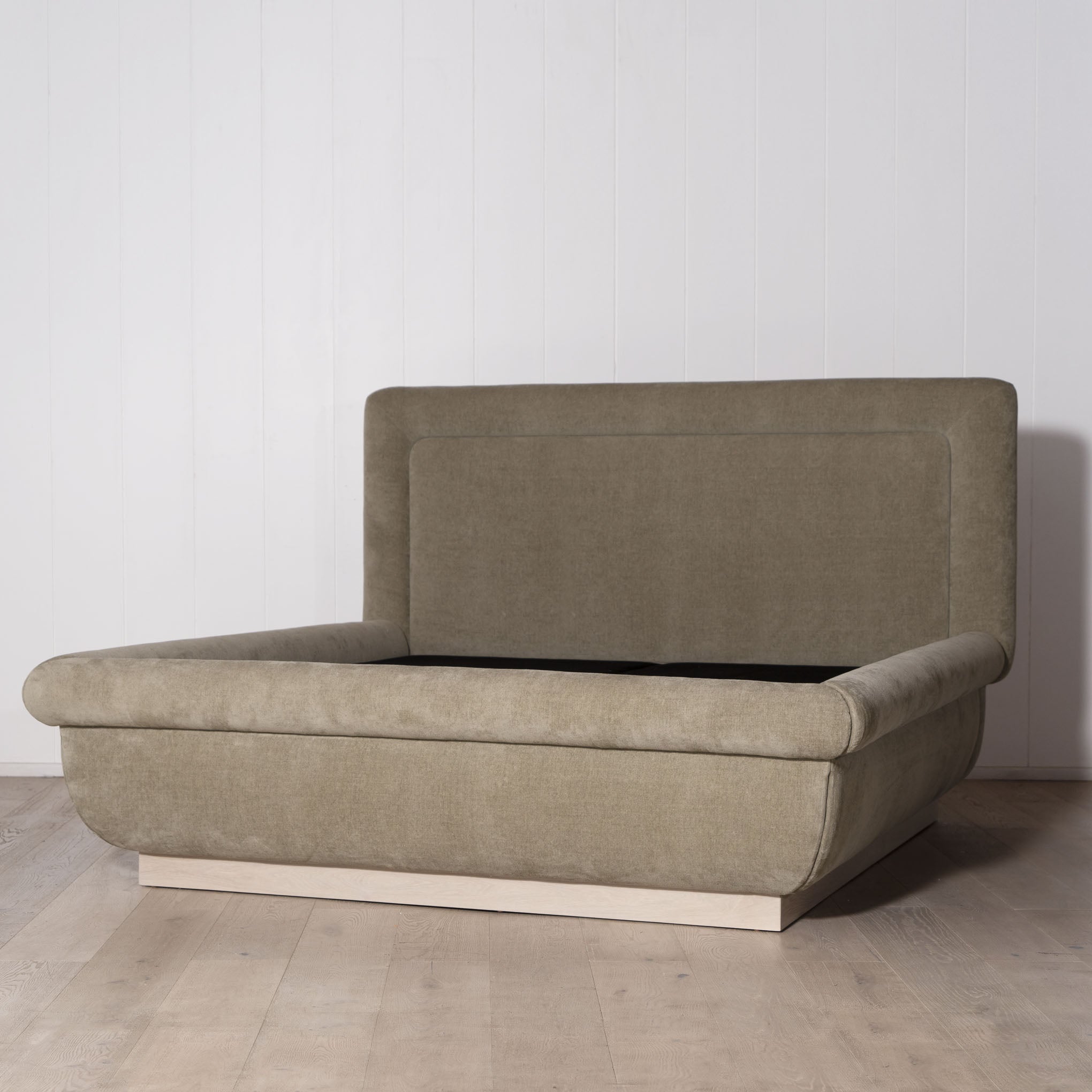 As Shown: in Bellamy Moss. Oak finished in Mint White Super White.