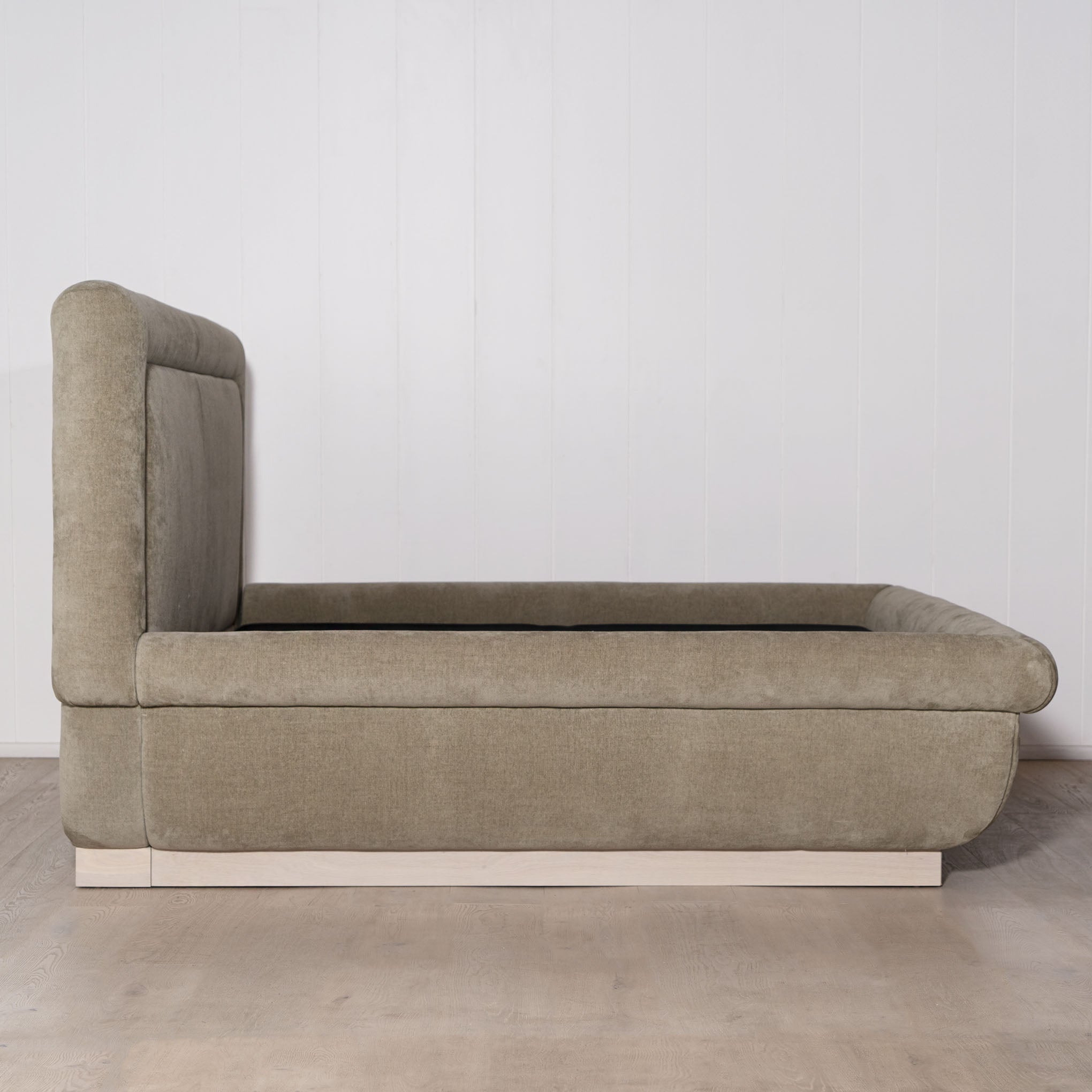 As Shown: in Bellamy Moss. Oak finished in Mint White Super White.