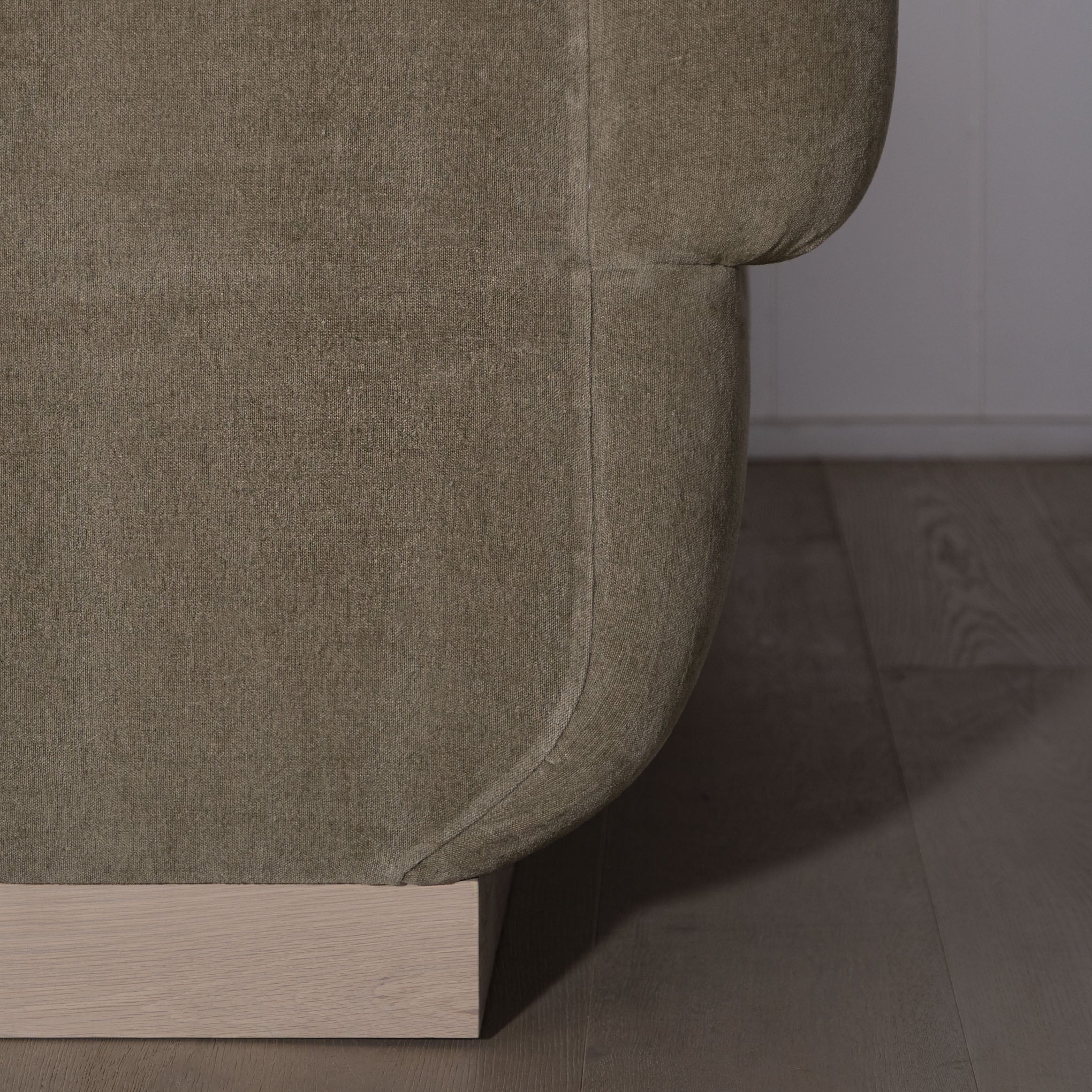 As Shown: in Bellamy Moss. Oak finished in Mint White Super White.