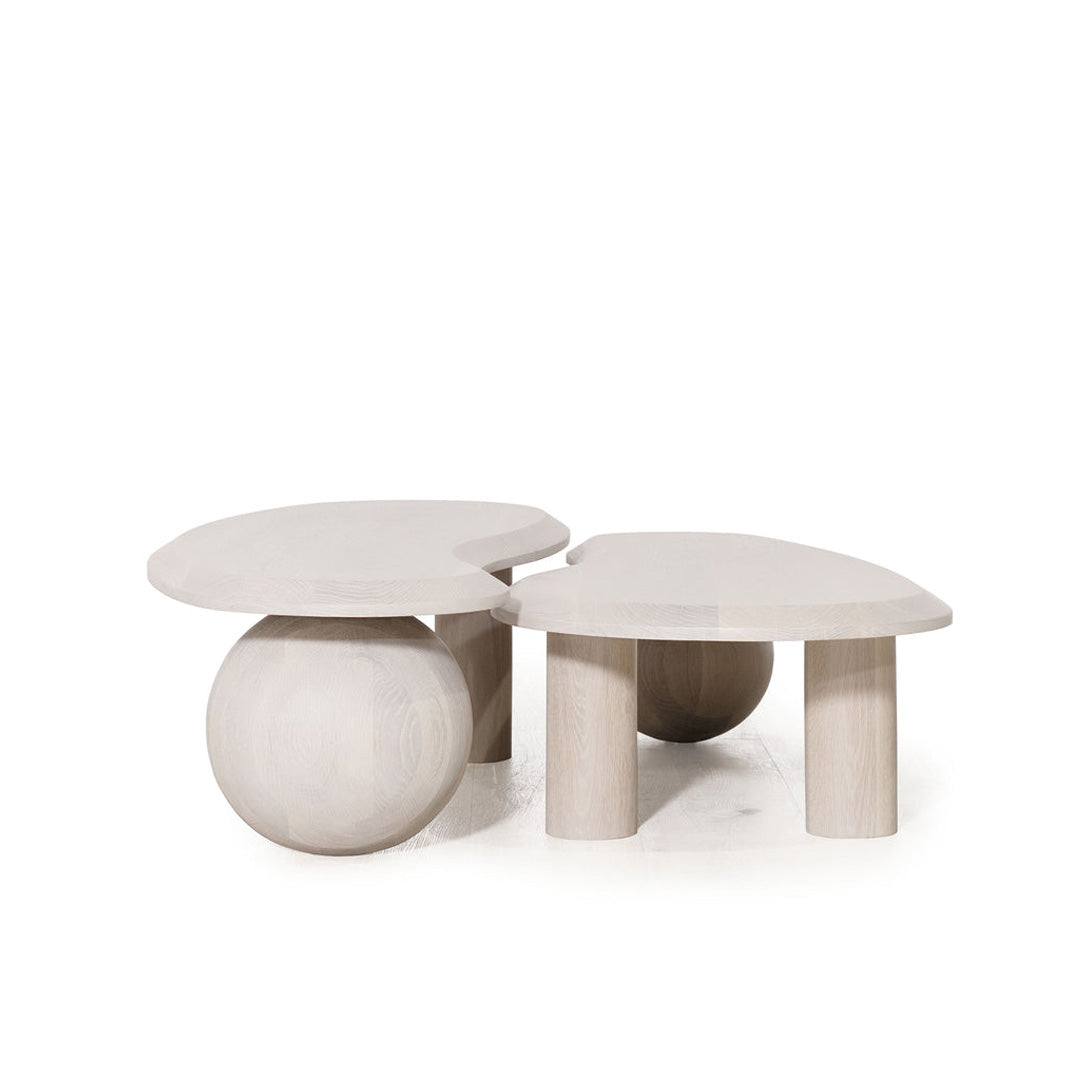 As Shown: Melo Tall #1 & Melo Short #1 | Material: Solid Oak | Finish: Shell