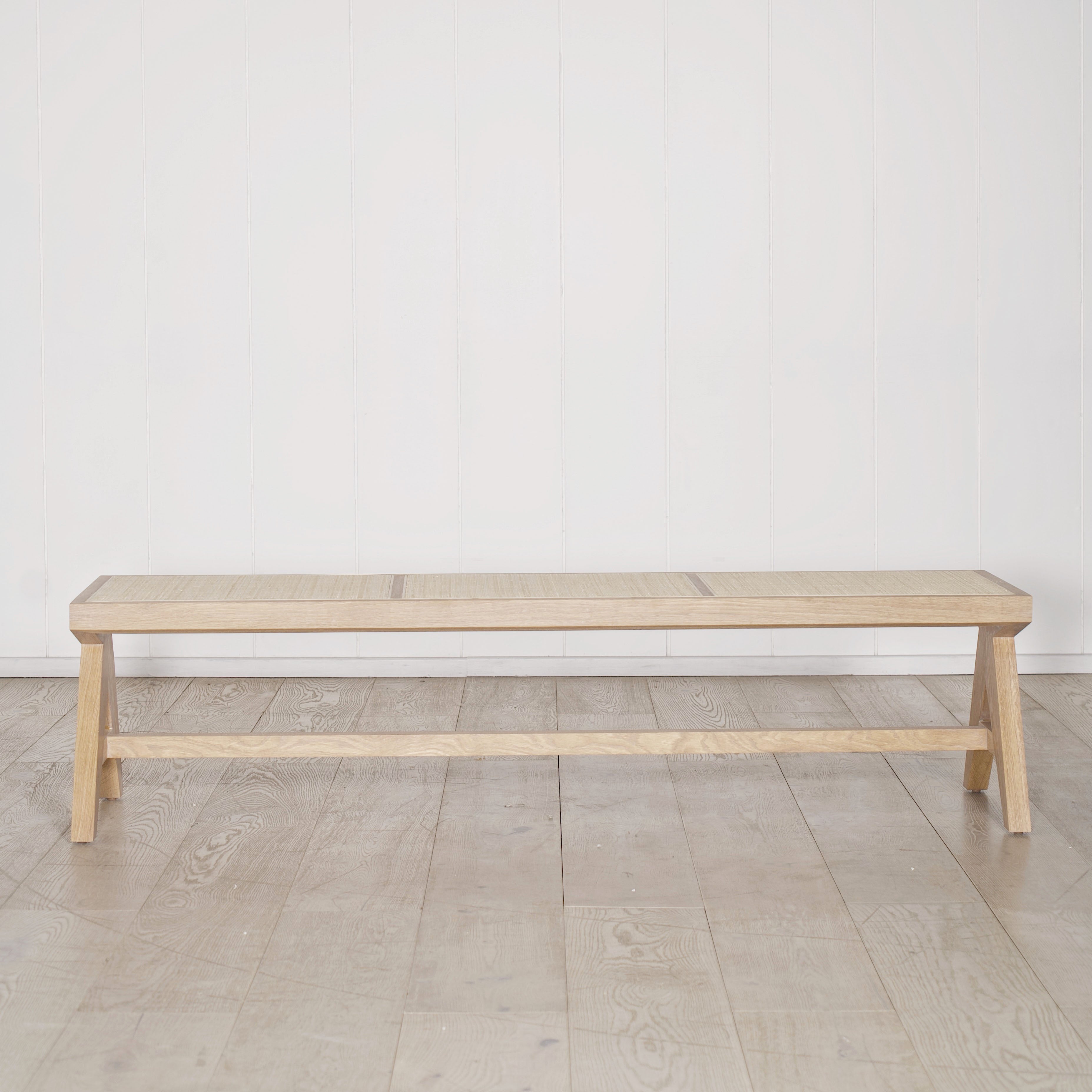 As Shown: in Mint White Natural finish with natural cane