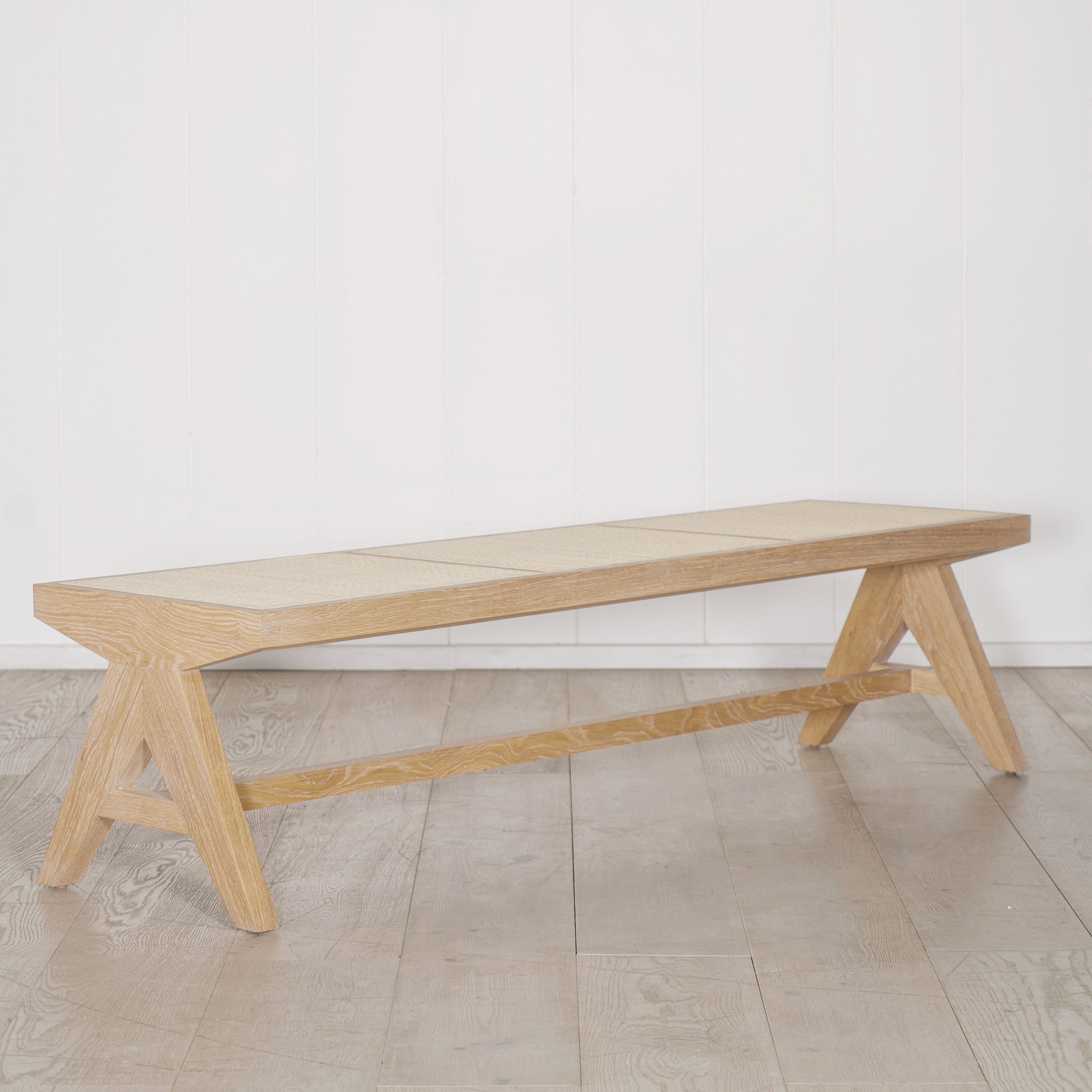 As Shown: in Mint White Natural finish with natural cane