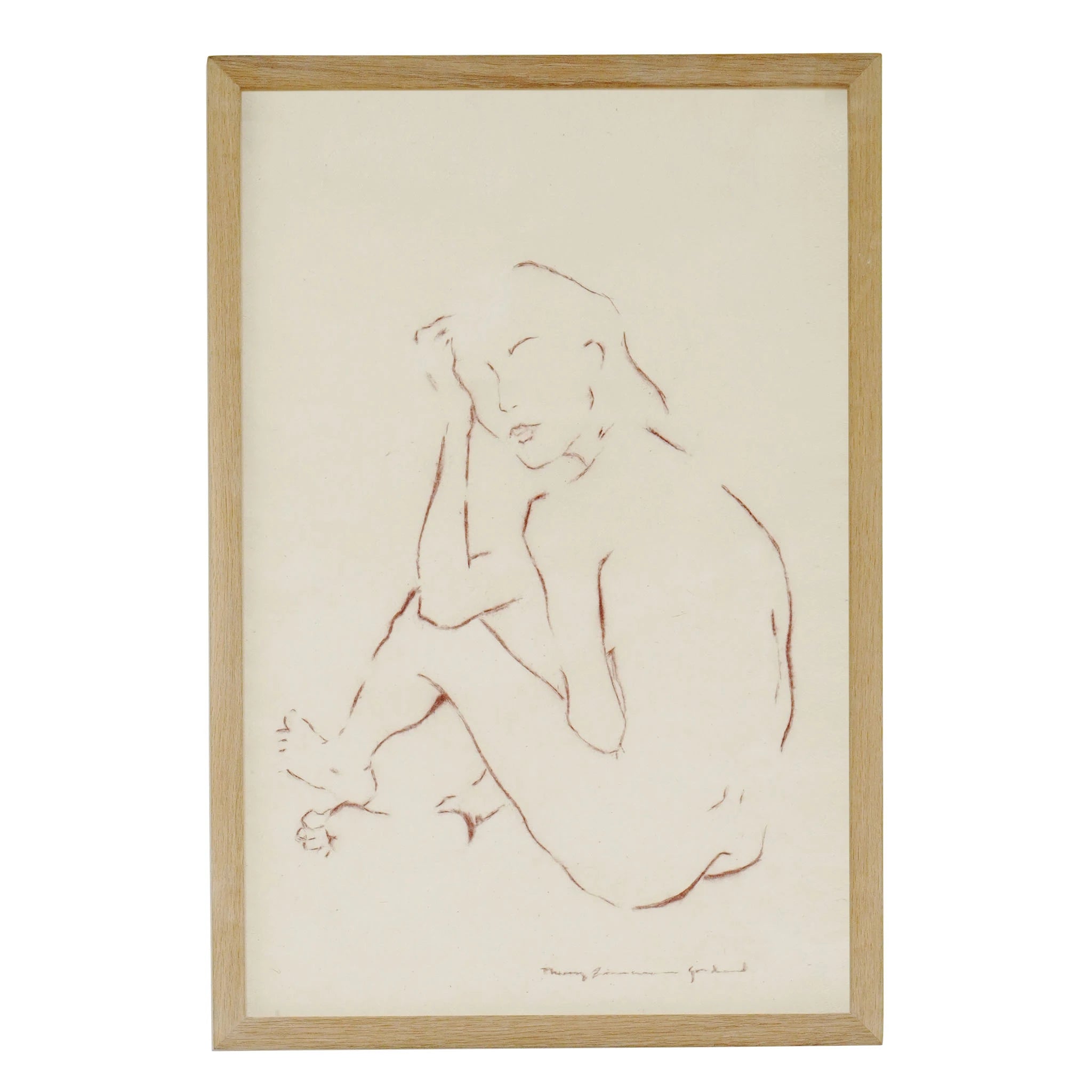 Nue à la plage - Shown in 31x21 format, natural oak | Muskoka Living Collection - Art