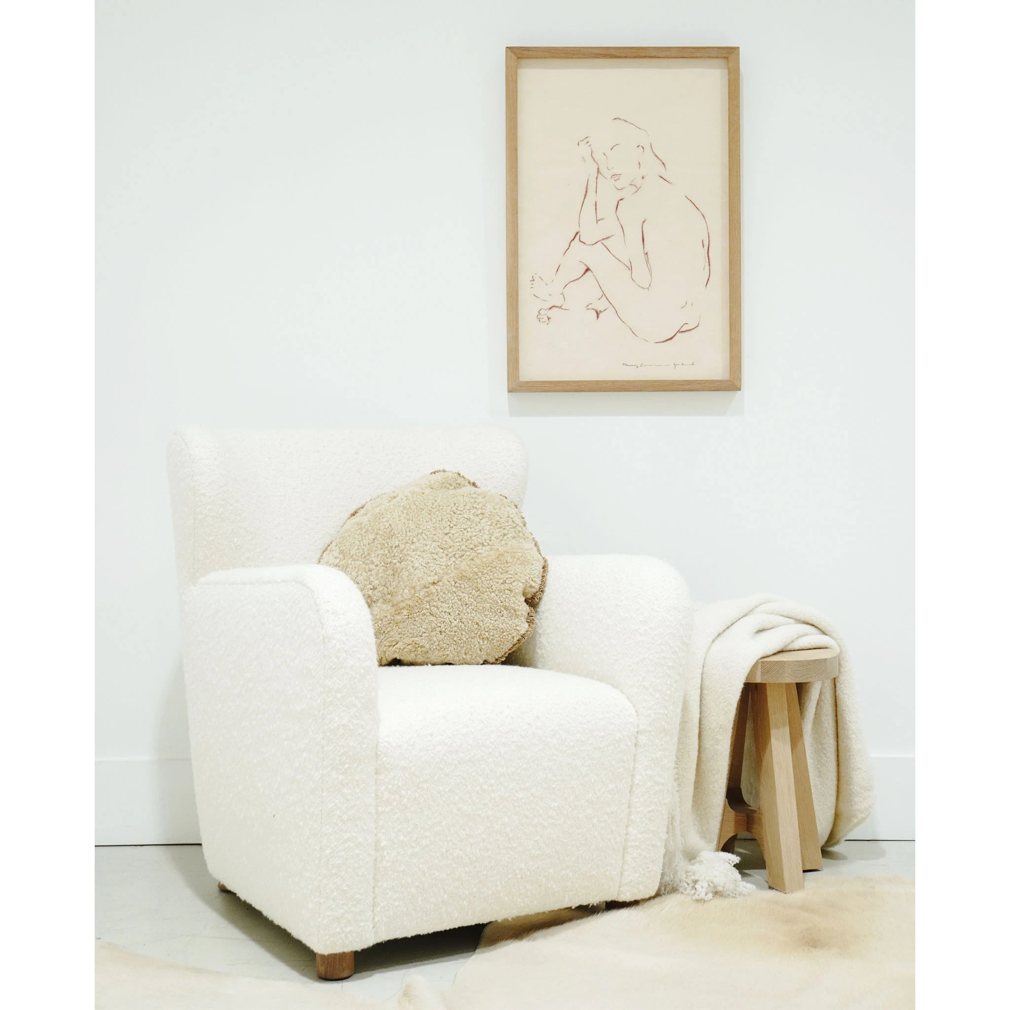 Nue à la plage - Shown in 31x21 format, natural oak | Muskoka Living Collection - Art