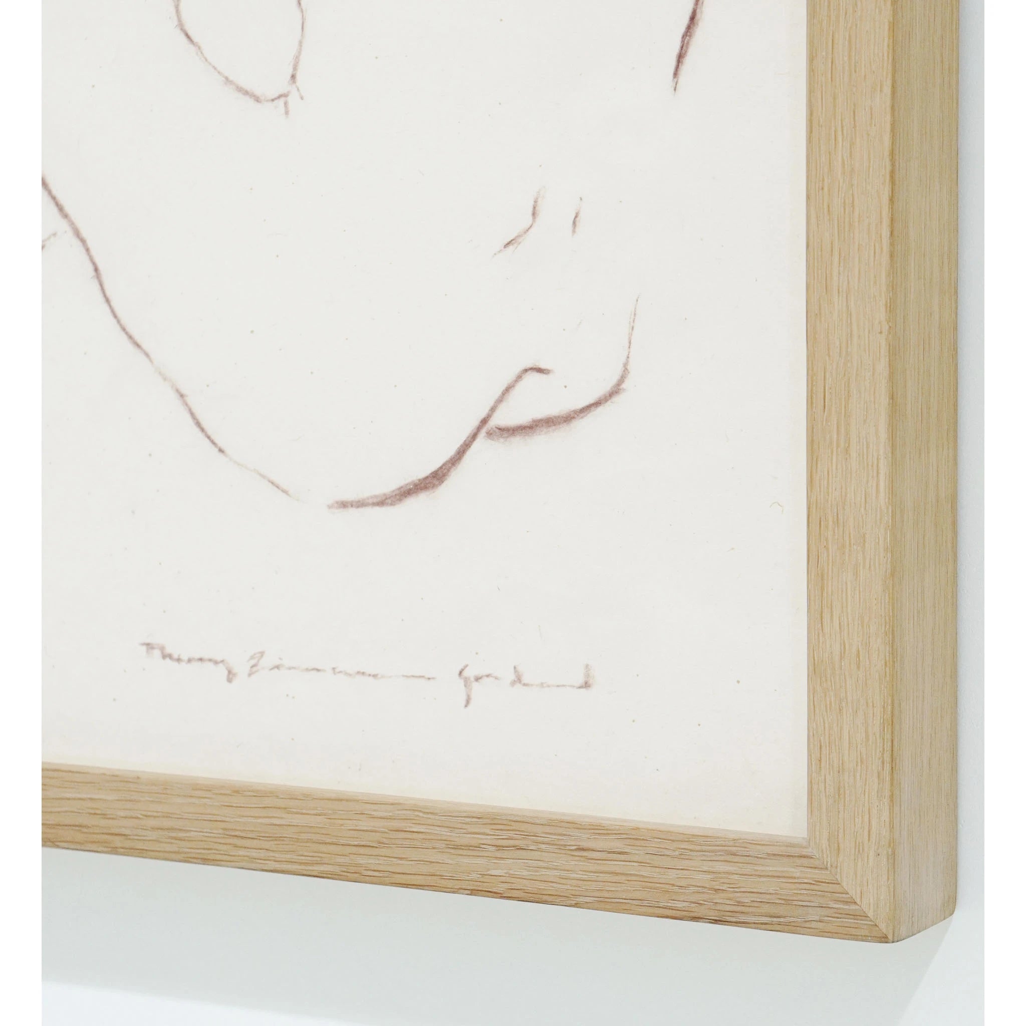 Nue à la plage - Shown in 31x21 format, natural oak | Muskoka Living Collection - Art