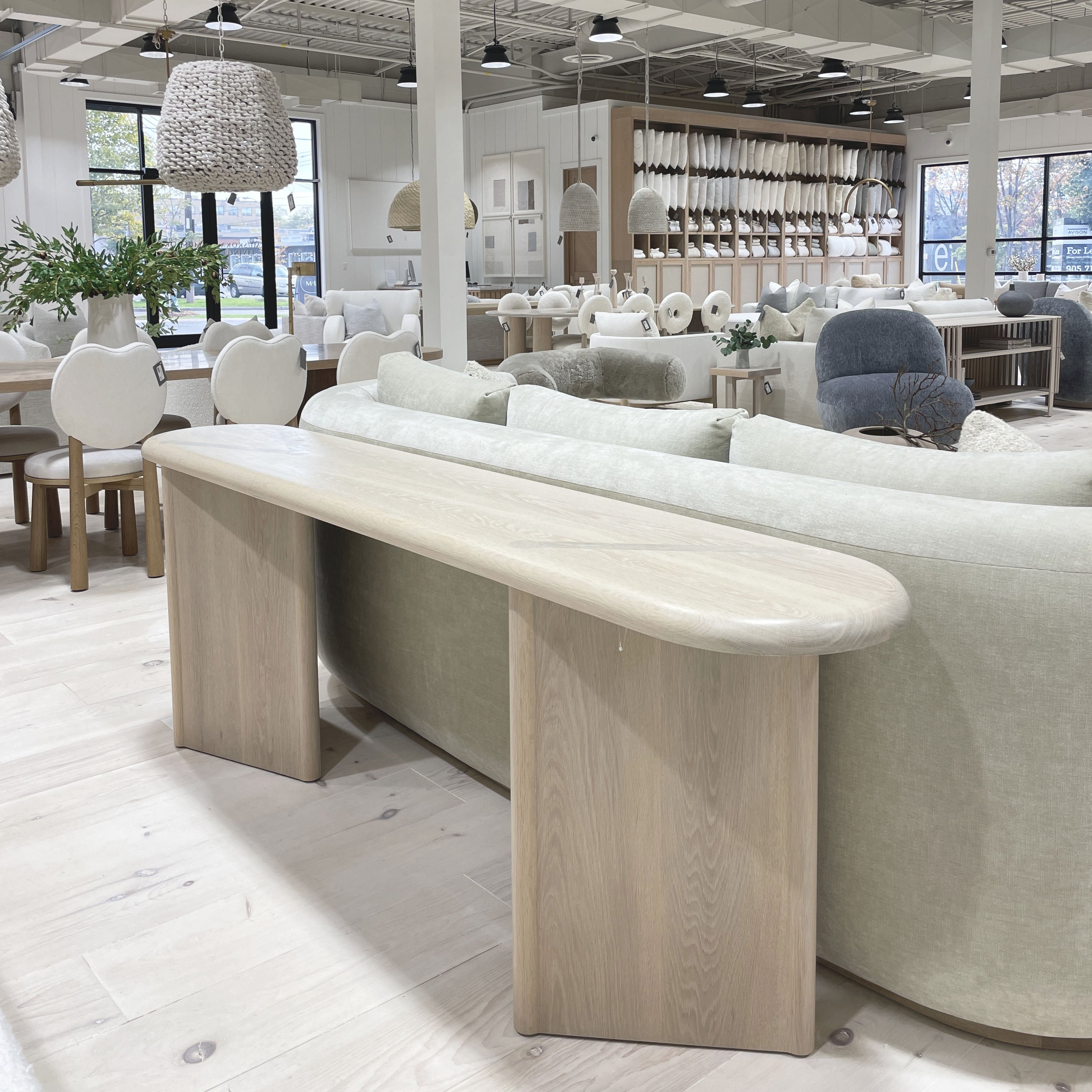 As Shown: Large, Solid Oak, Mint White Super White (Discontinued Finish)