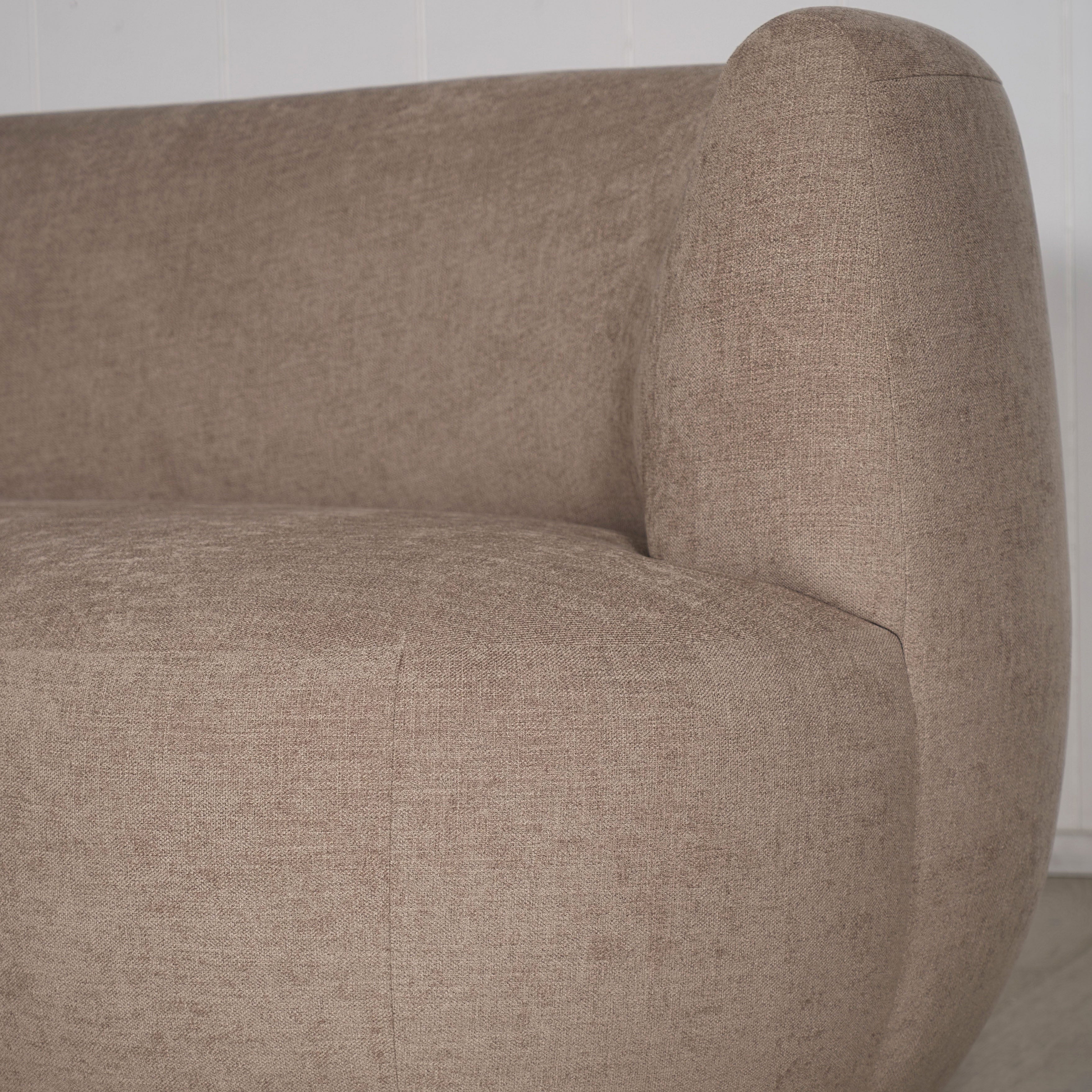 As Shown: Upholstered in Sawyer Wheat, oak base finished in Mint White Natural.