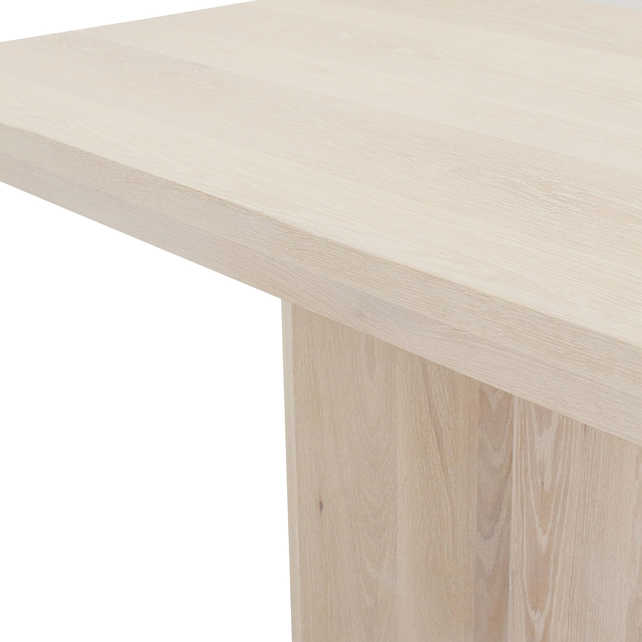 As Shown: 120"W x 42"D x 30"H | Material: Solid Oak | Finish: Natural