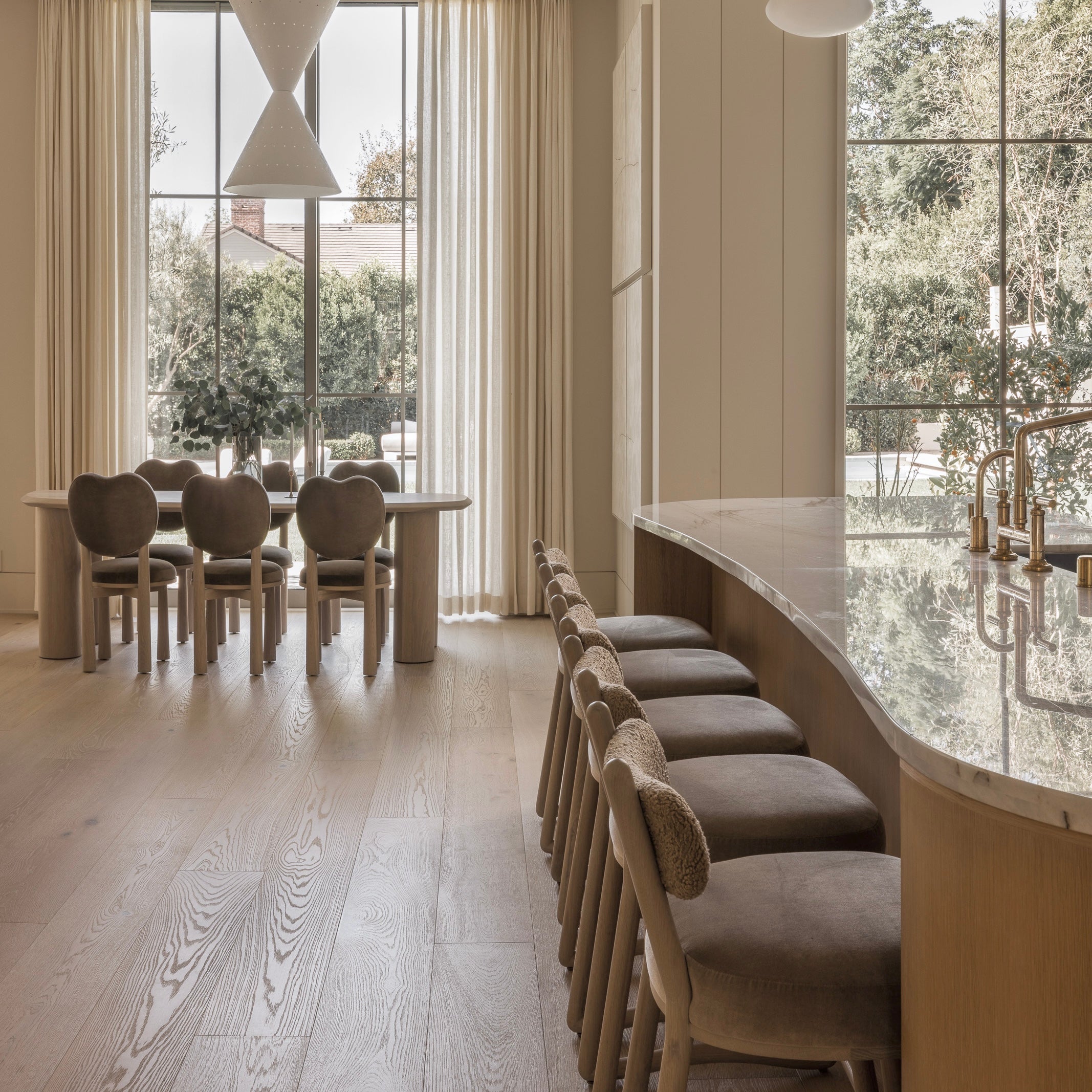 As Shown: in Sky Taupe. Oak finished in Mint White Super White.