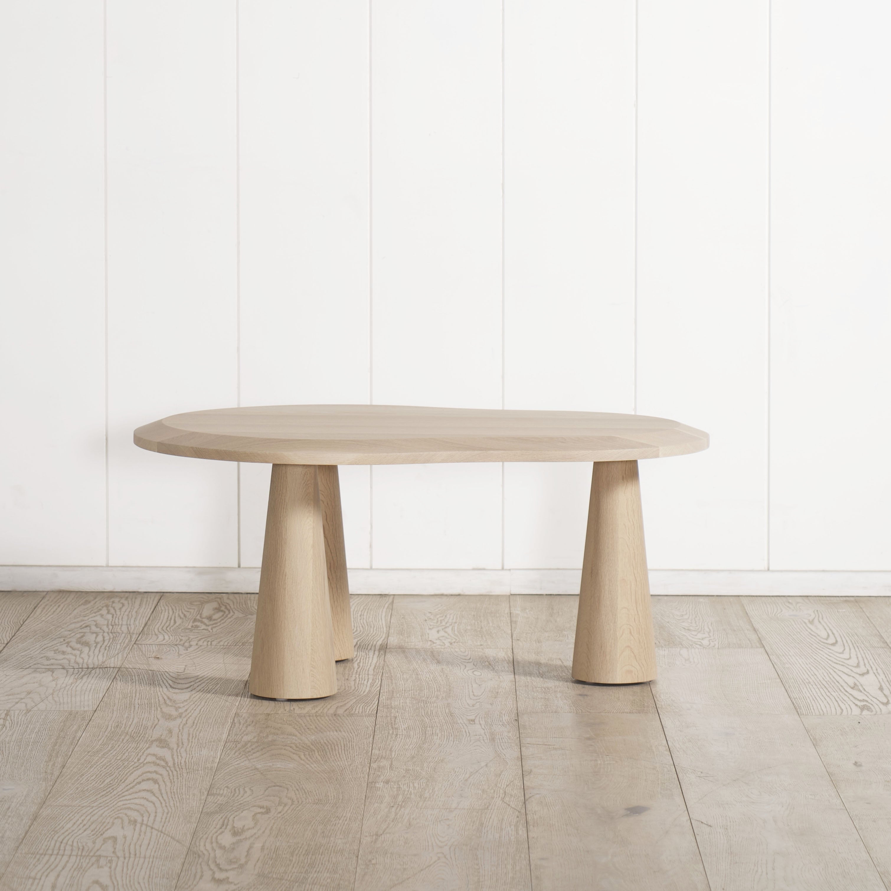 As Shown: 41"W x 30"D x 18"H | Material: Solid Oak | Finish: Smoke (Discontinued)