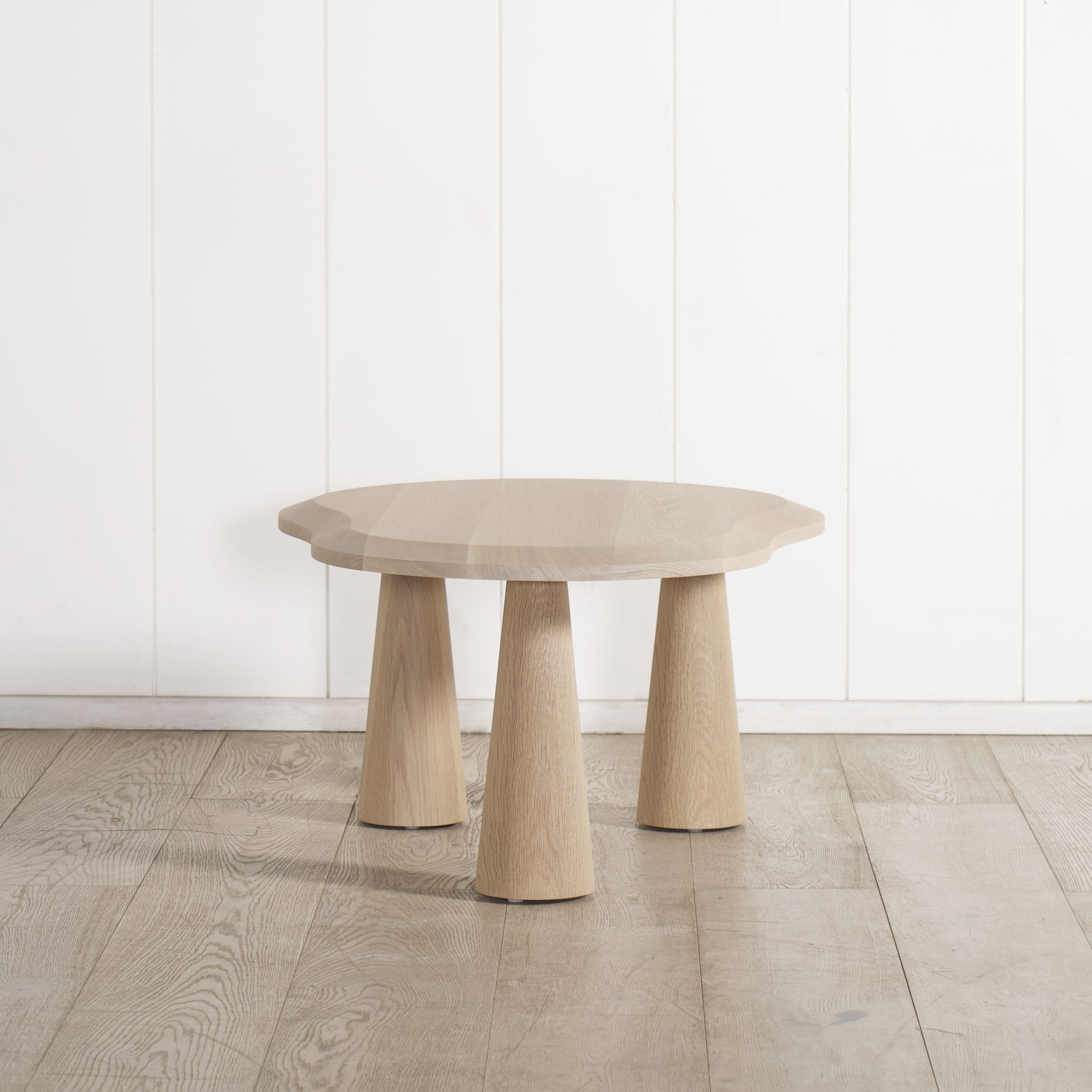 As Shown: 41"W x 30"D x 18"H | Material: Solid Oak | Finish: Smoke (Discontinued)