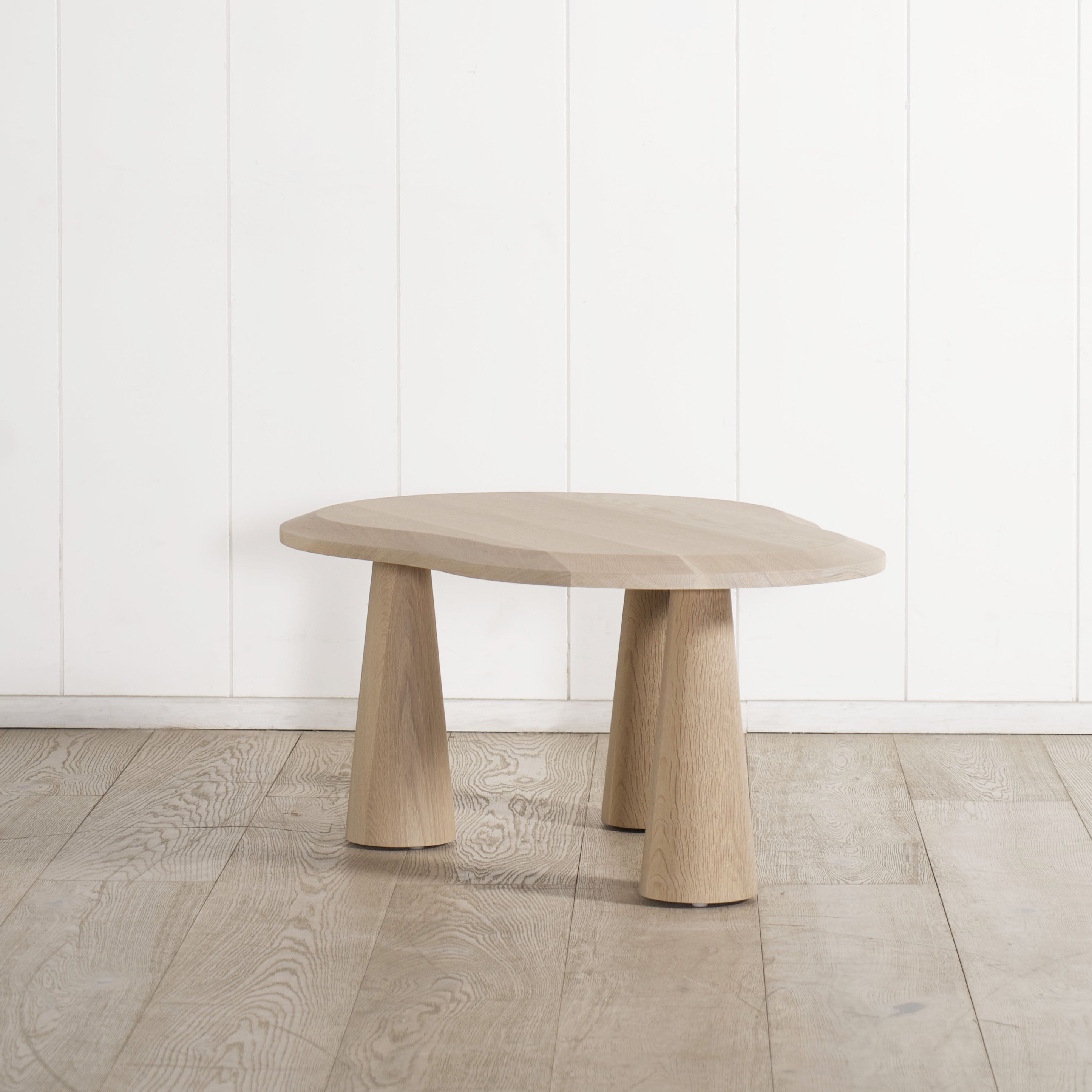 As Shown: 41"W x 30"D x 18"H | Material: Solid Oak | Finish: Smoke (Discontinued)