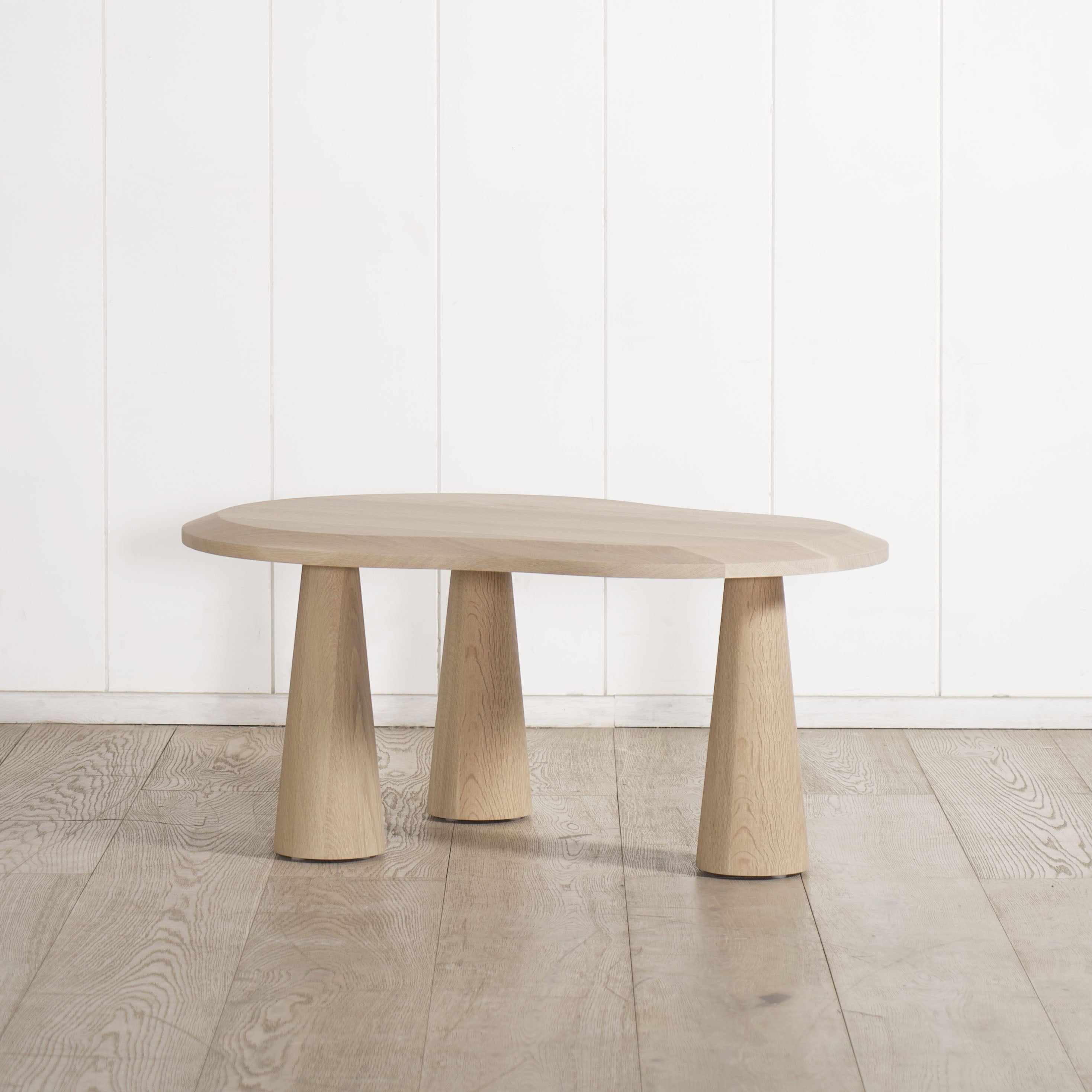 As Shown: 41"W x 30"D x 18"H | Material: Solid Oak | Finish: Smoke (Discontinued)