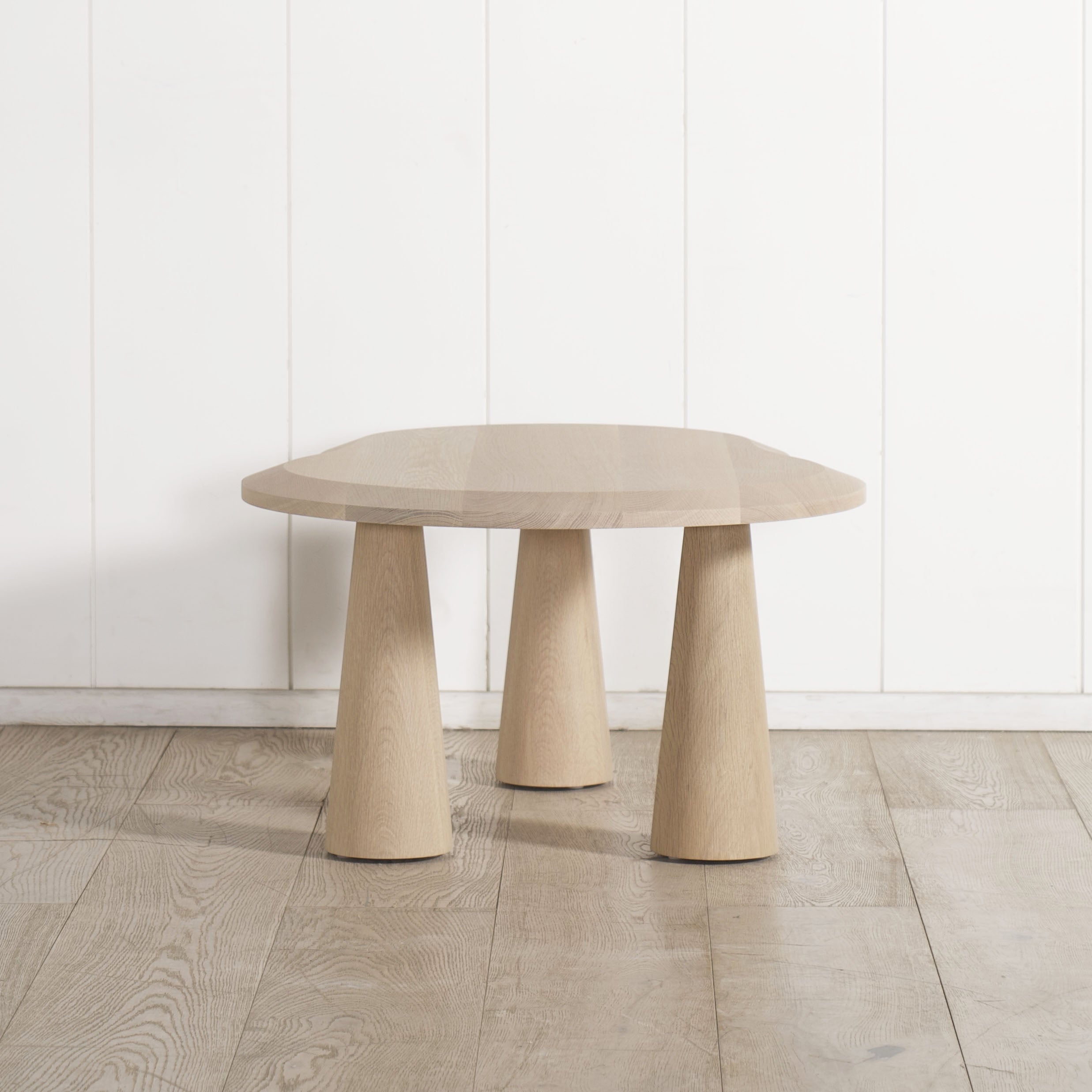 As Shown: 41"W x 30"D x 18"H | Material: Solid Oak | Finish: Smoke (Discontinued)