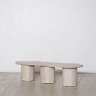 As Shown: 78"W x 22"D x 16"H | Material: Solid White Oak | Finish: Shell