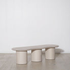 As Shown: 78"W x 22"D x 16"H | Material: Solid White Oak | Finish: Shell