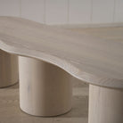 As Shown: 78"W x 22"D x 16"H | Material: Solid White Oak | Finish: Shell