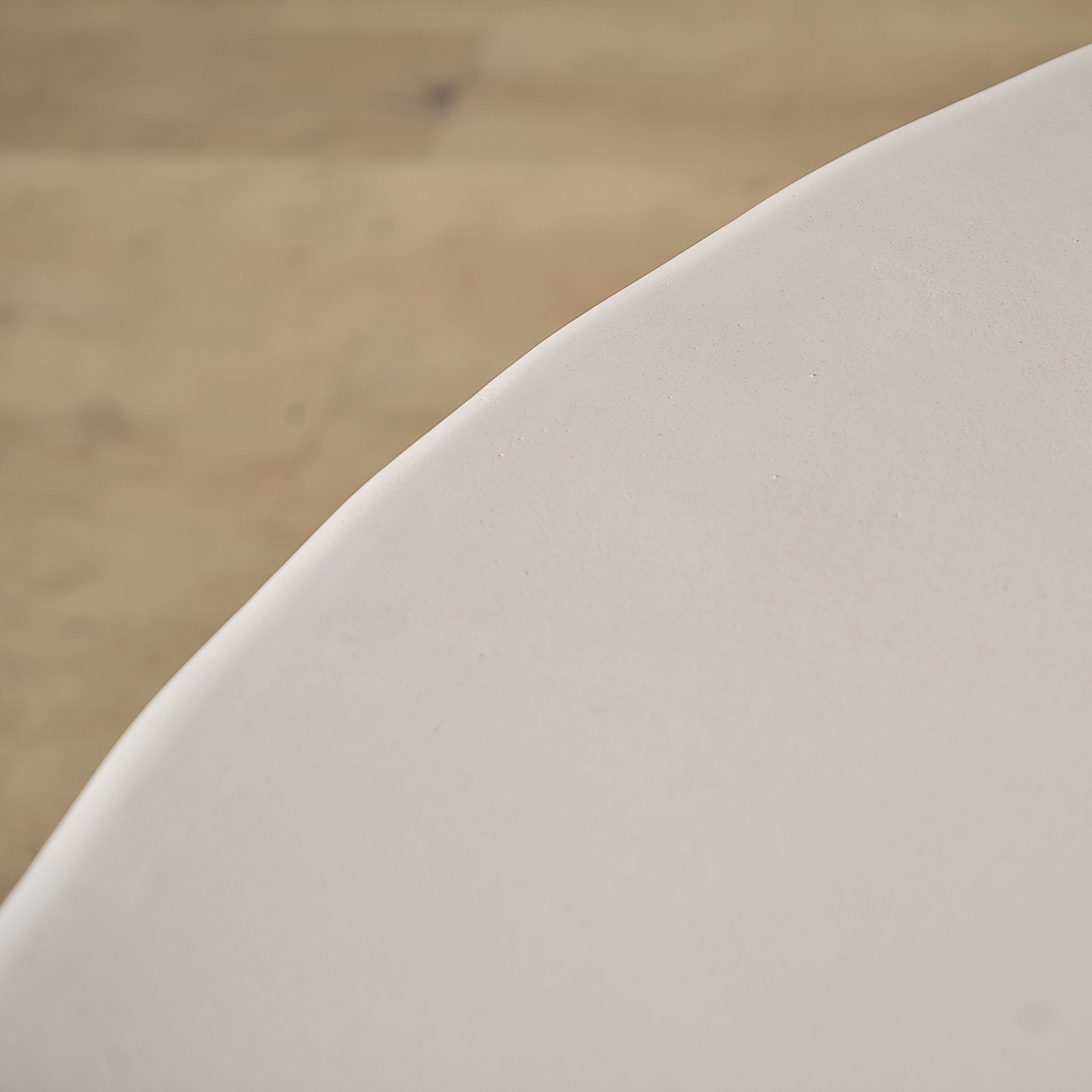 Dimensions: 64"Diam x 30"H | Material: Plaster Limestone | Finish: White