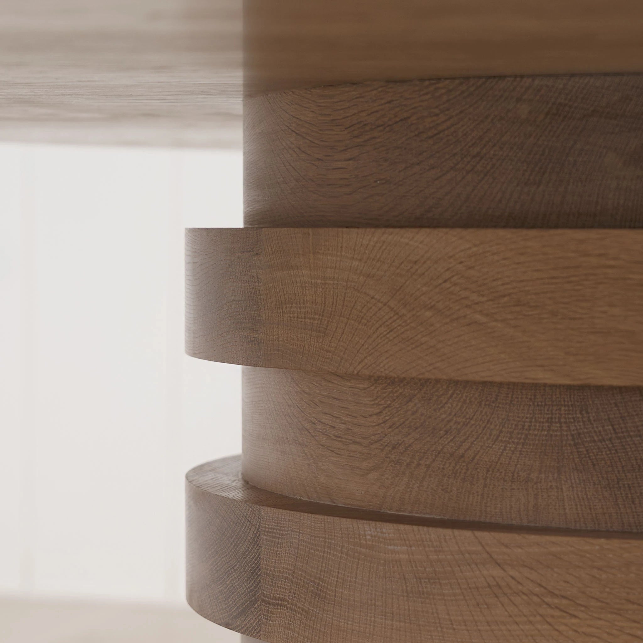 Dimensions: 60"Diam x 30"H | Material: Solid Oak | Finish: Discontinued