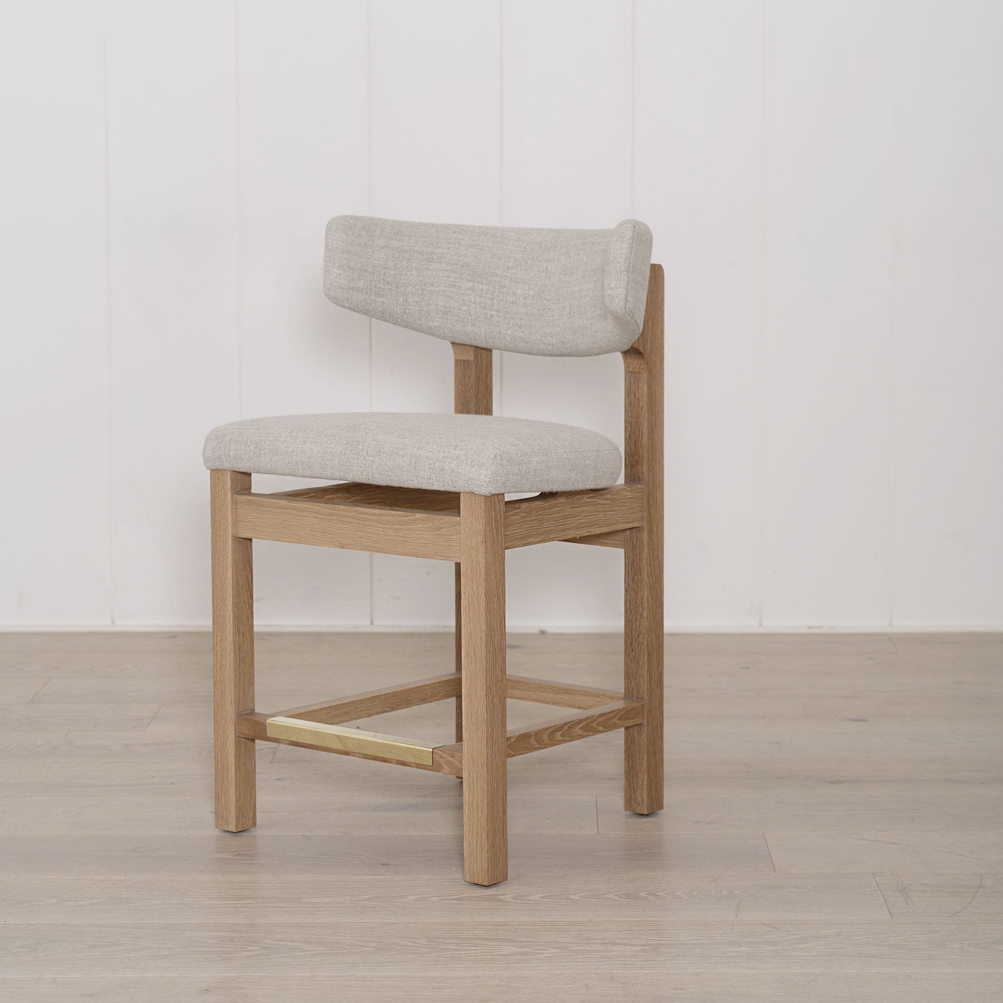 As Shown: Belgian Fog. Oak finished in Mint White Natural.