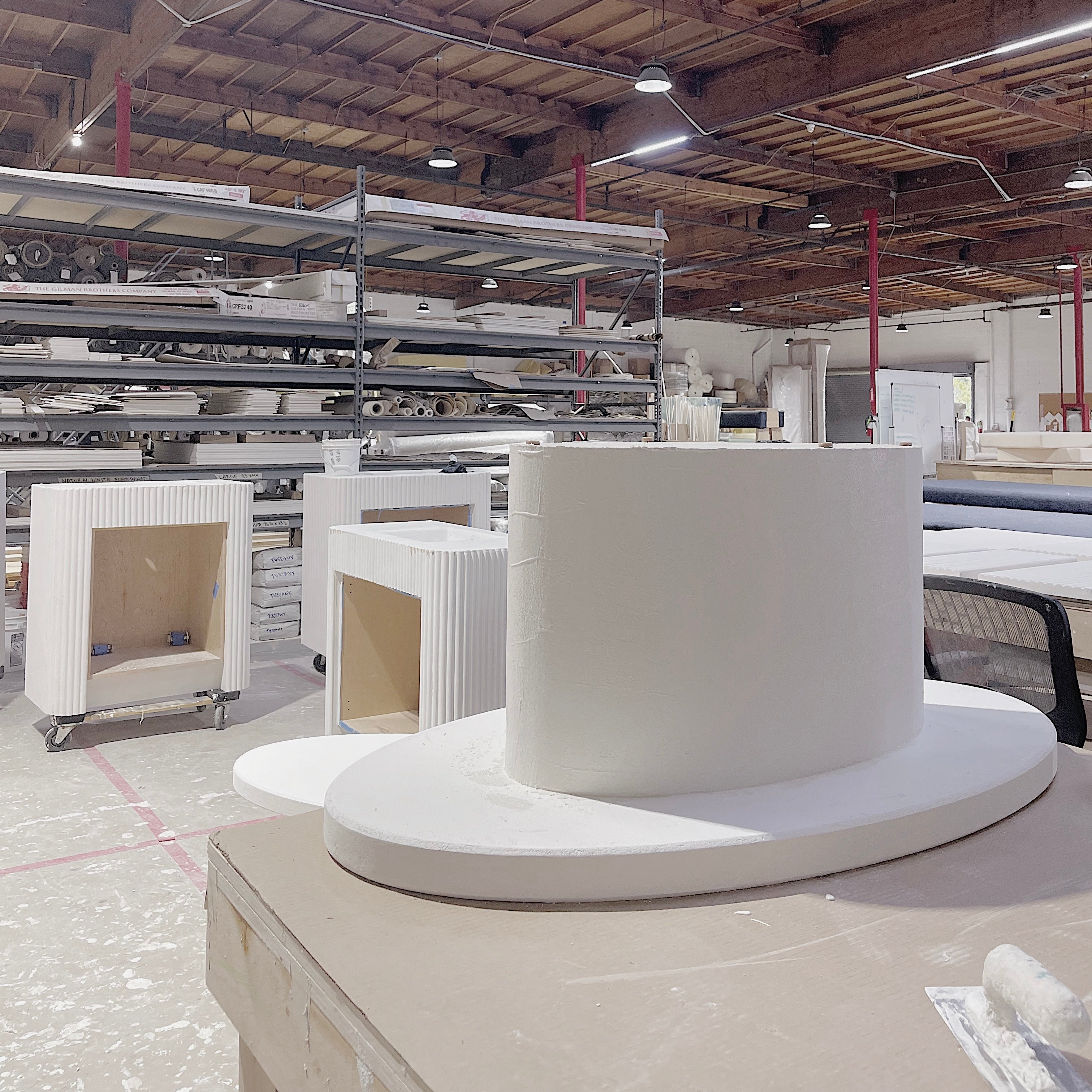 As Shown:8 step limestone micro coat, White