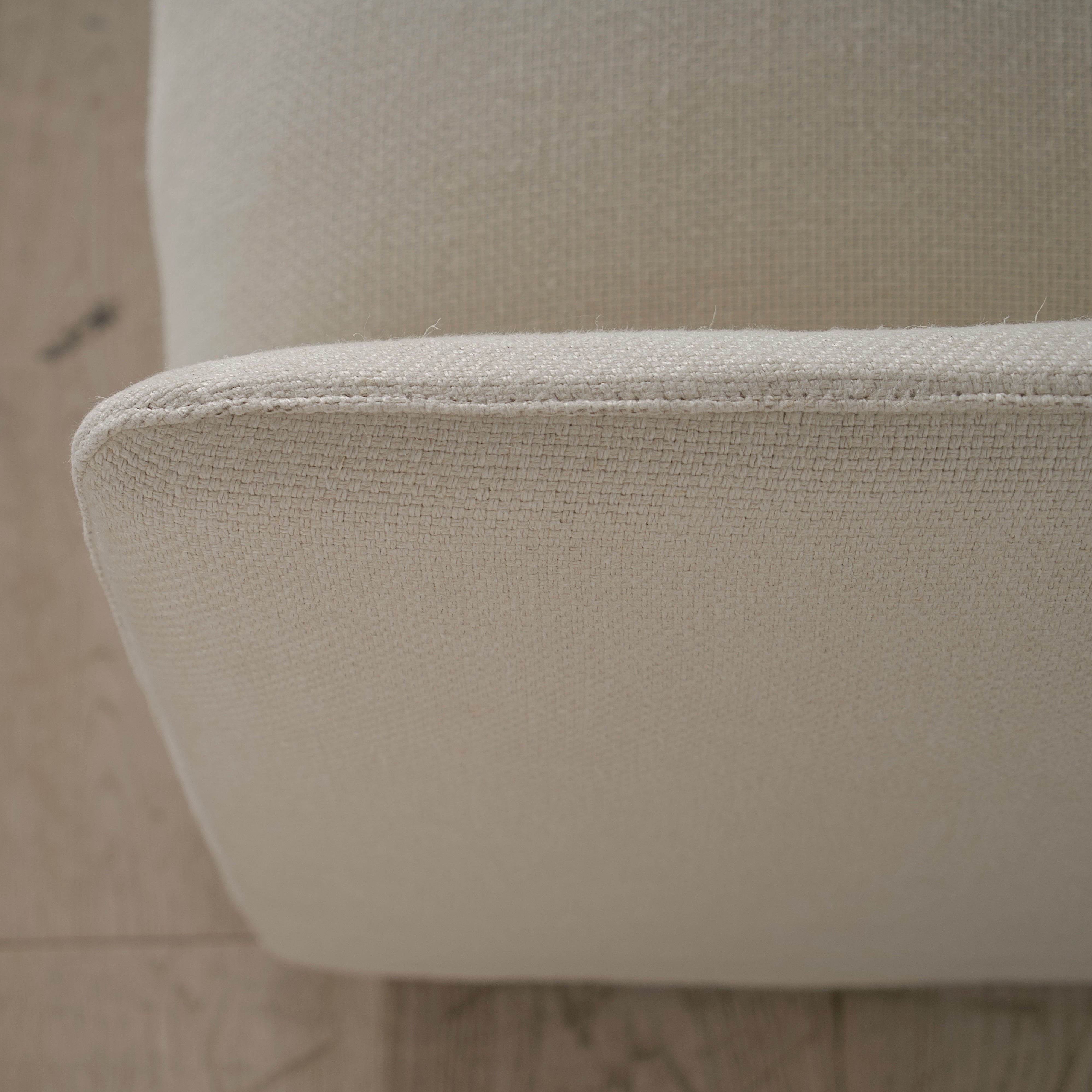 As Shown: Slipcovered in Monte Natural with legs finishing in Mint White Natural