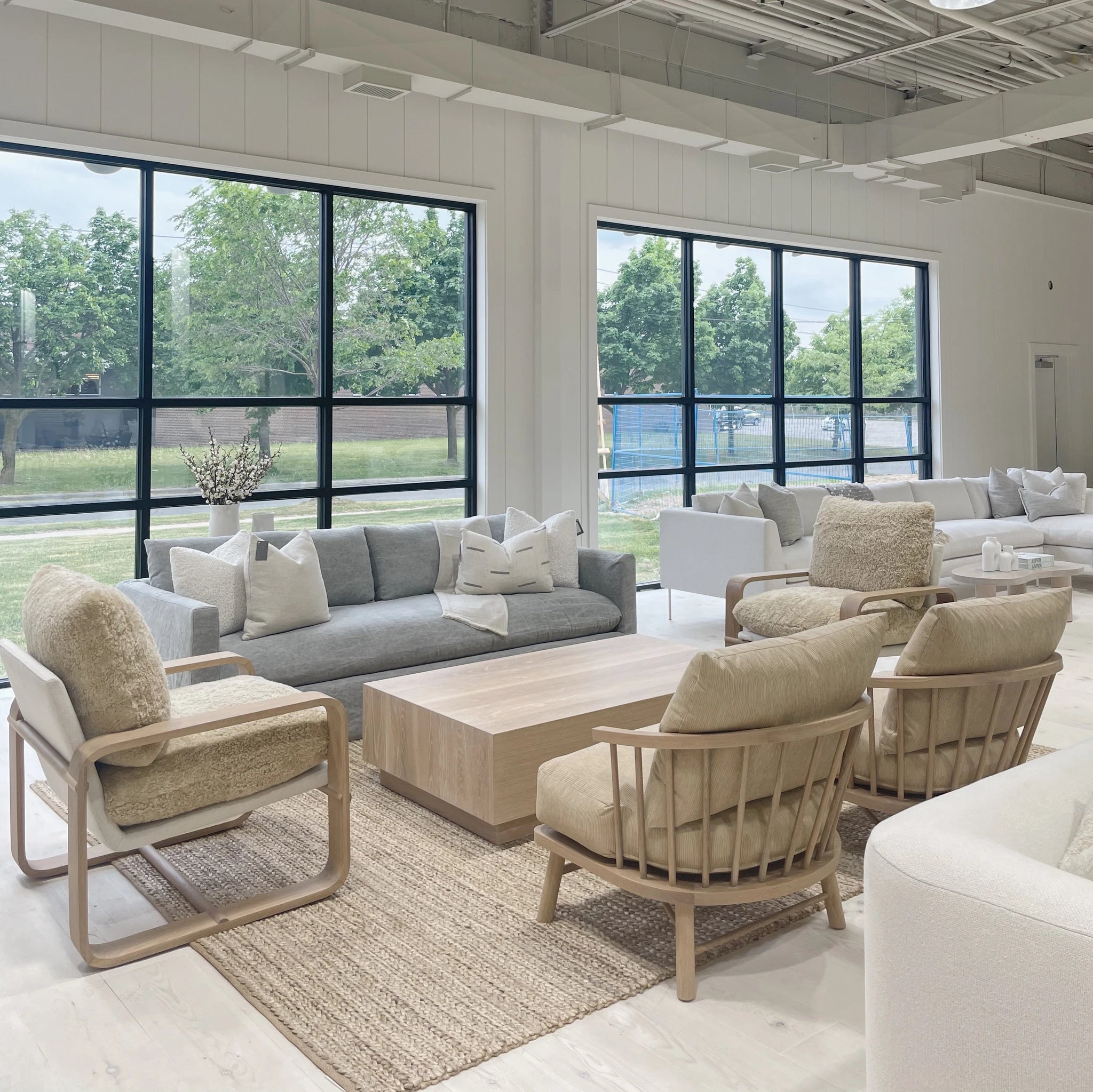 As Shown: Slipcovered in Frame Natural with a 2 over 2 Cushion Configuration