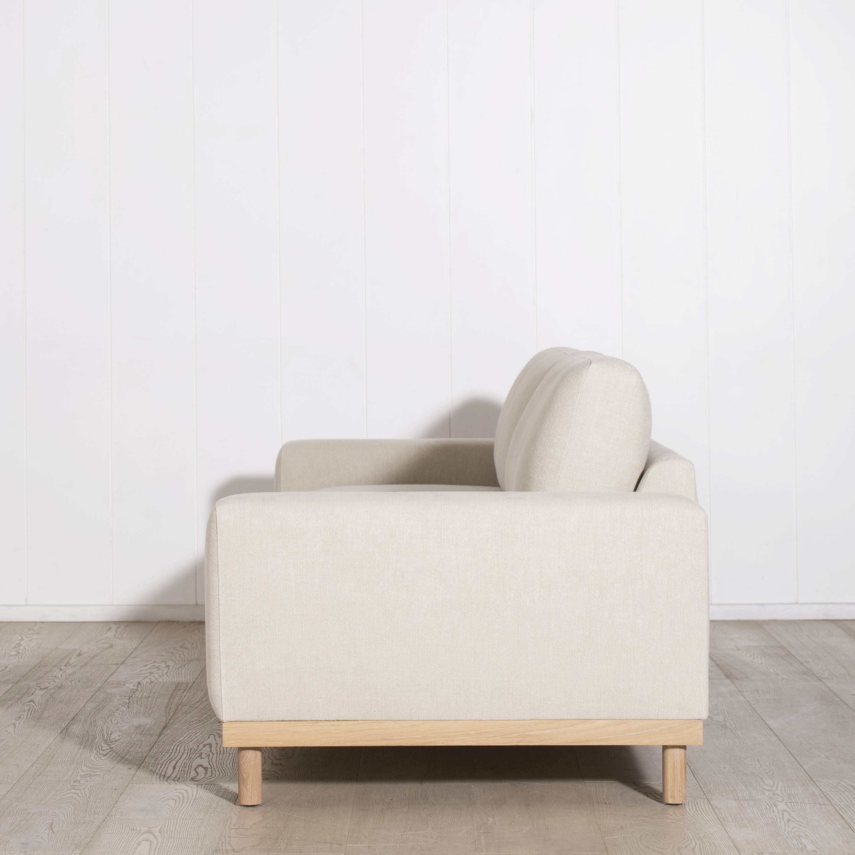 As Shown: in Appian Natural. Oak finished in Mint White Natural