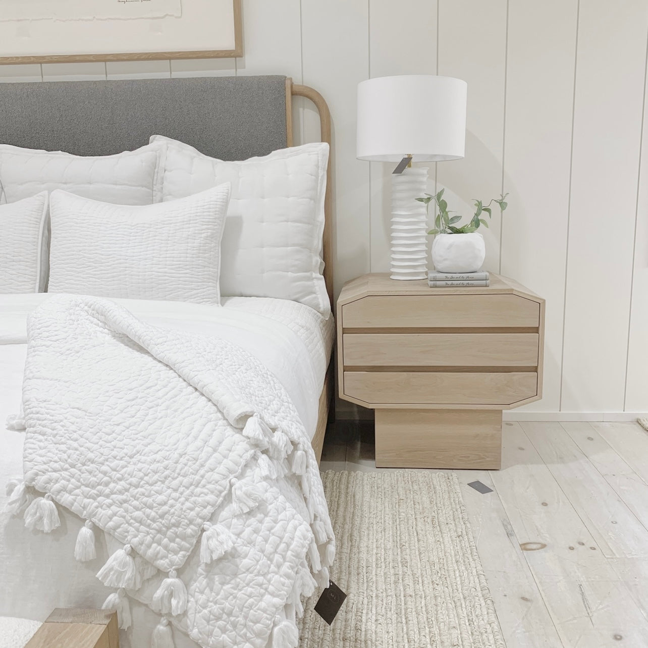 As Shown: in Mint White Natural