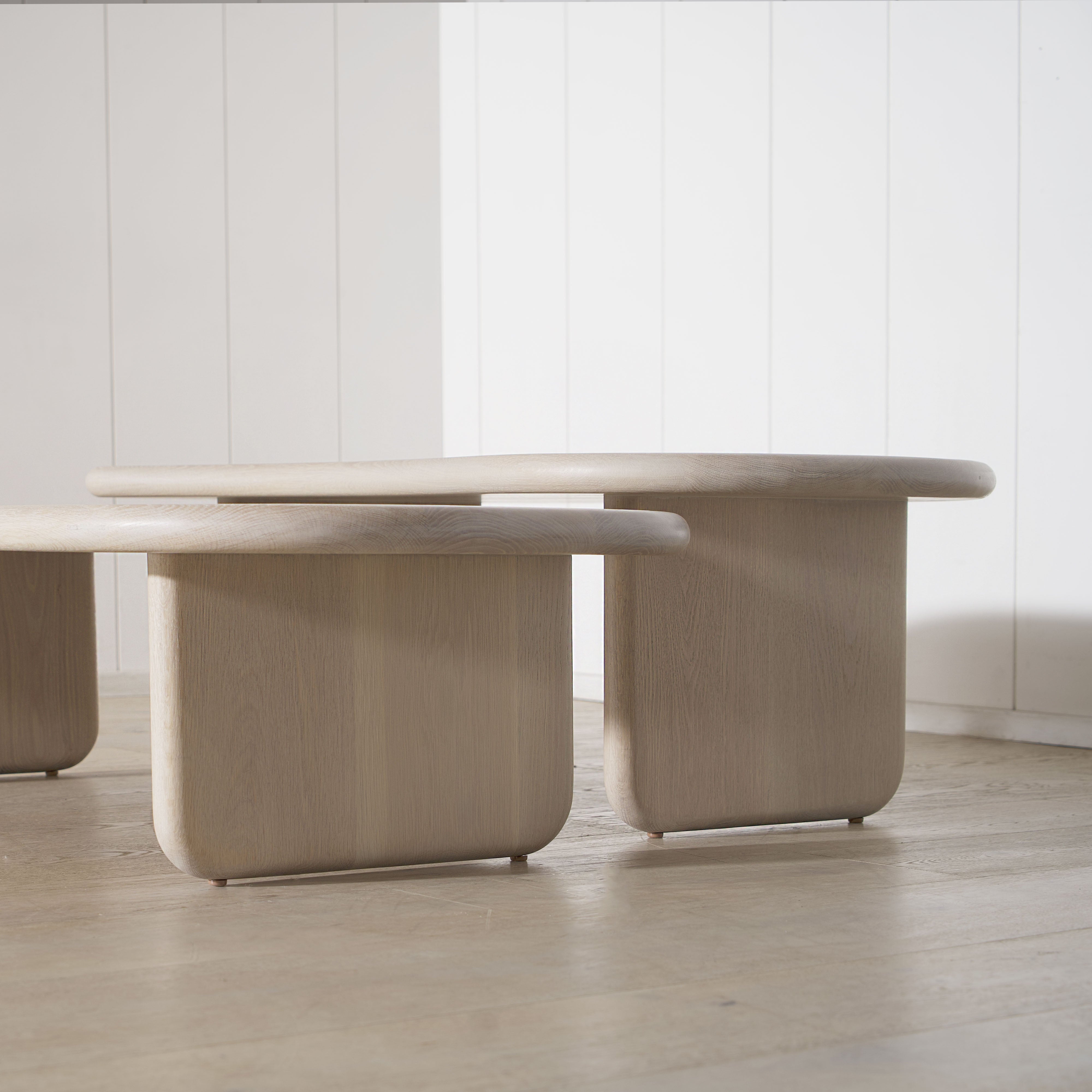 As Shown: Small Set with a Bullnosed Edge in Mint White Super White Finish