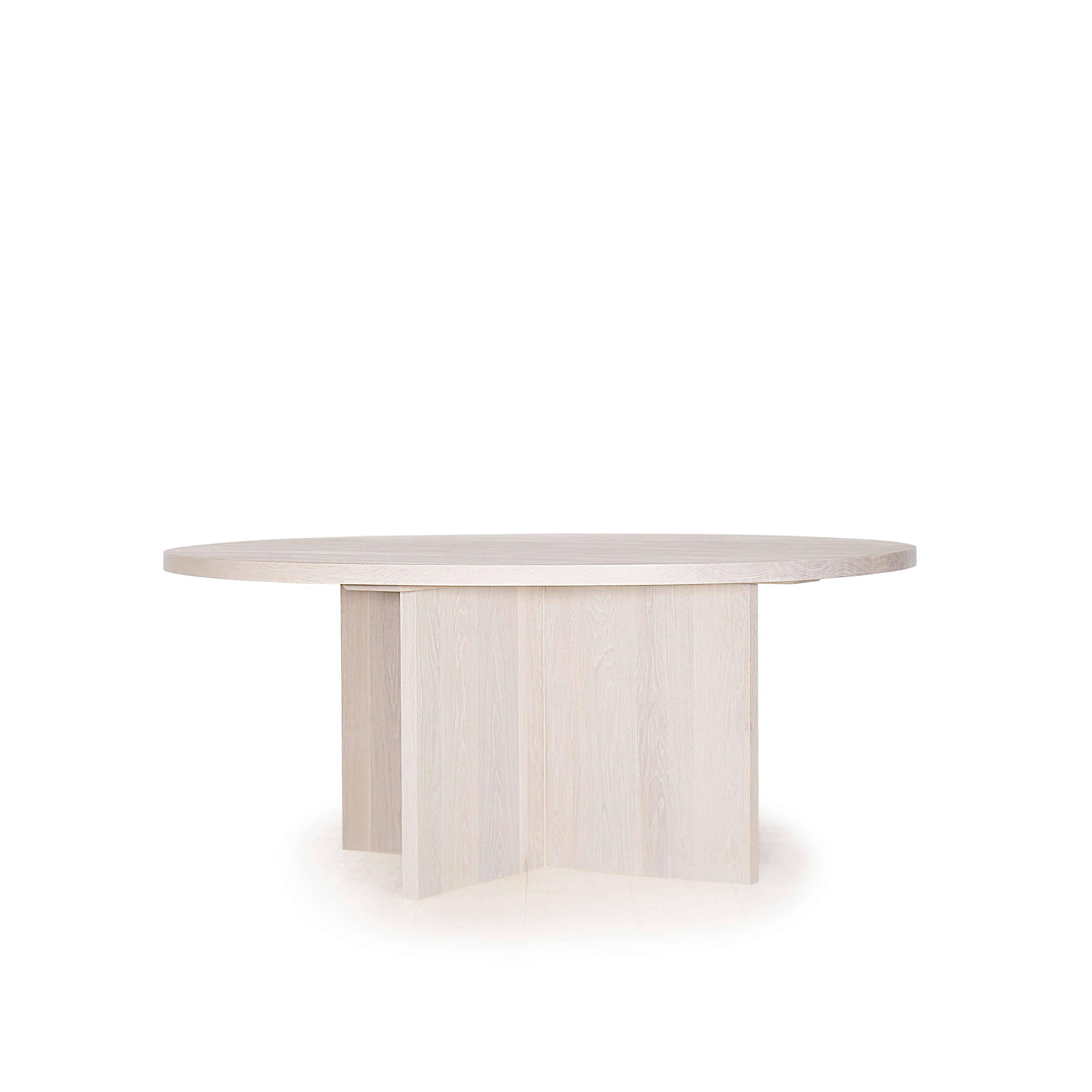 Dimensions: Large - 72"Diam x 31"H | Material: Solid Oak | Finish: Discontinued