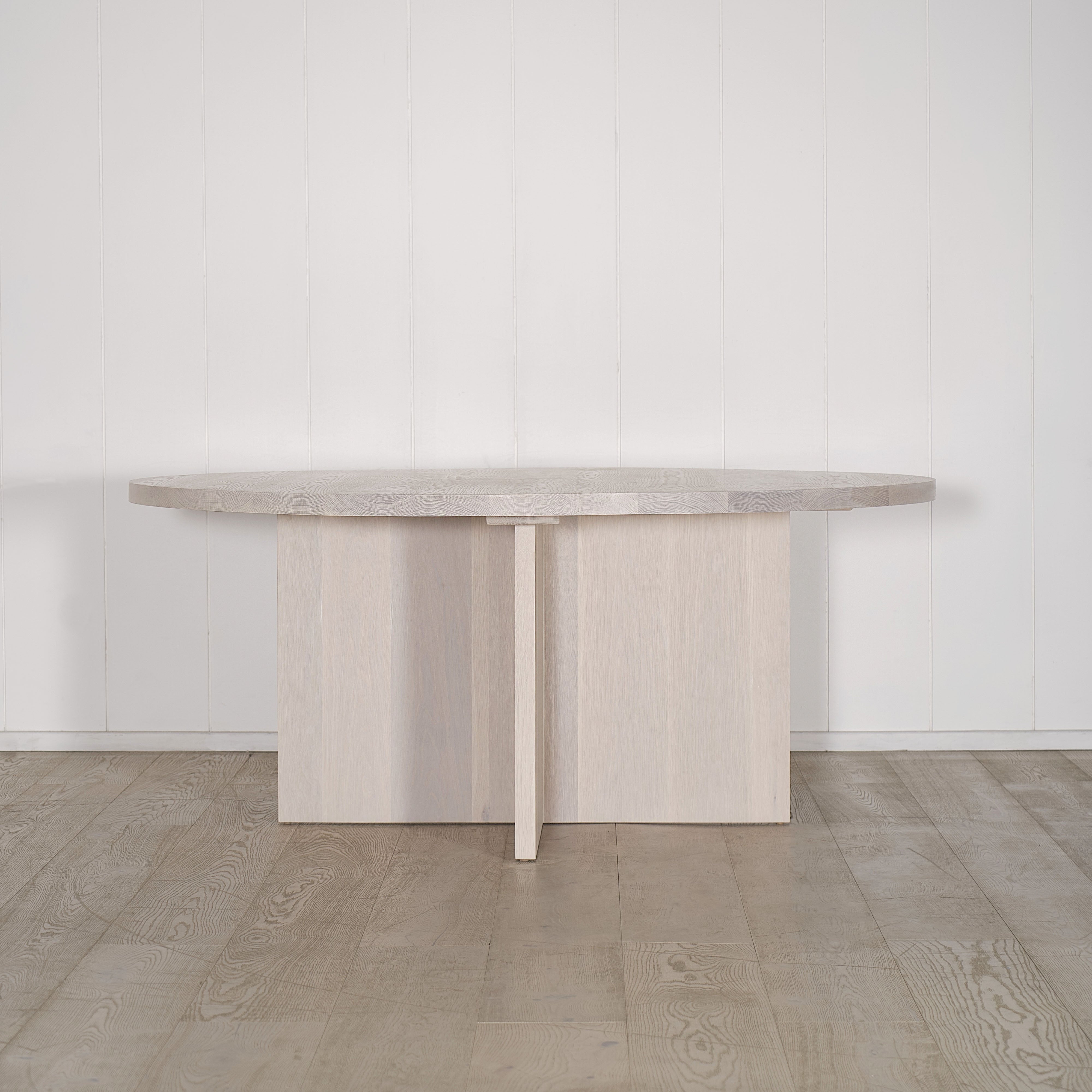 Dimensions: Large - 72"Diam x 31"H | Material: Solid Oak | Finish: Discontinued