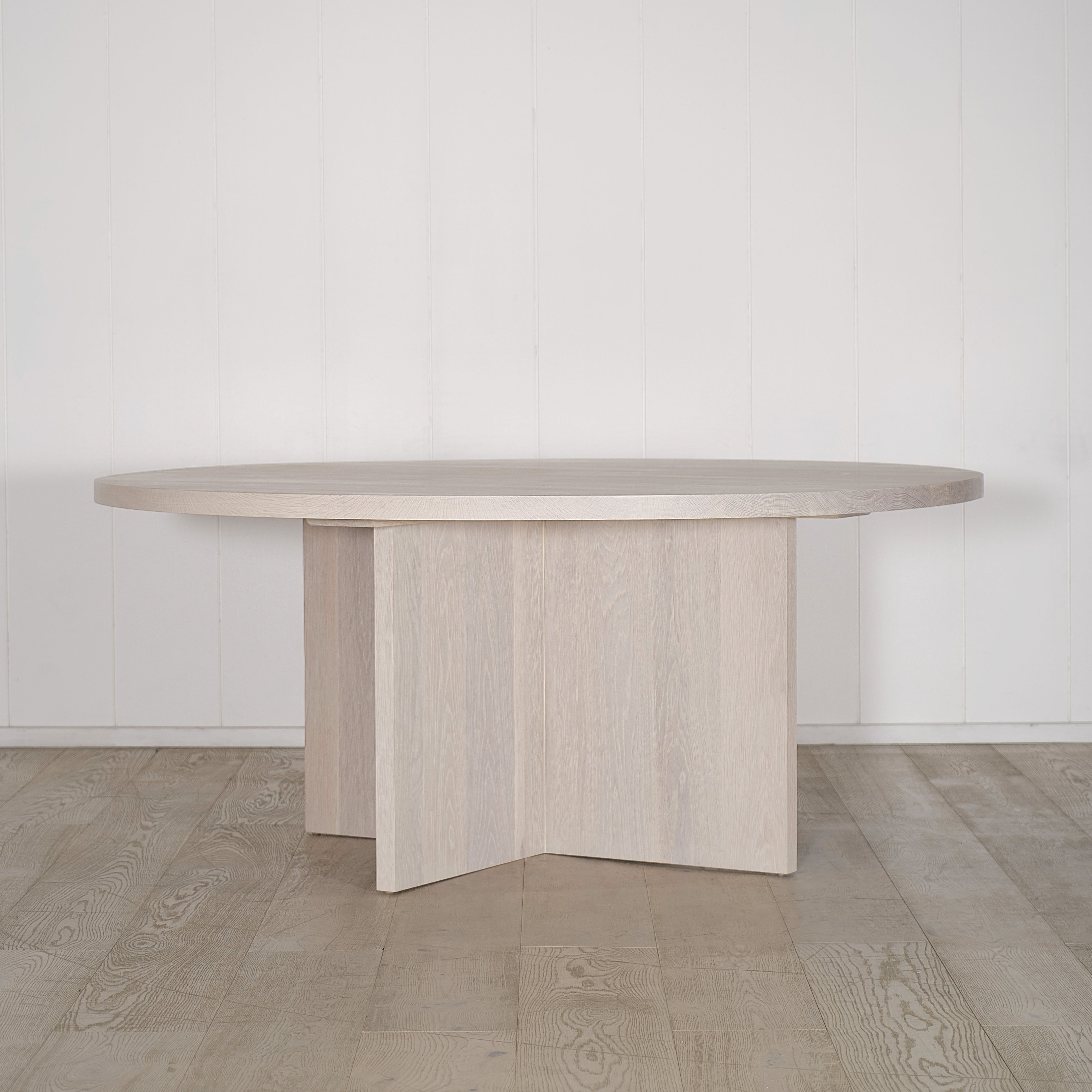 Dimensions: Large - 72"Diam x 31"H | Material: Solid Oak | Finish: Discontinued