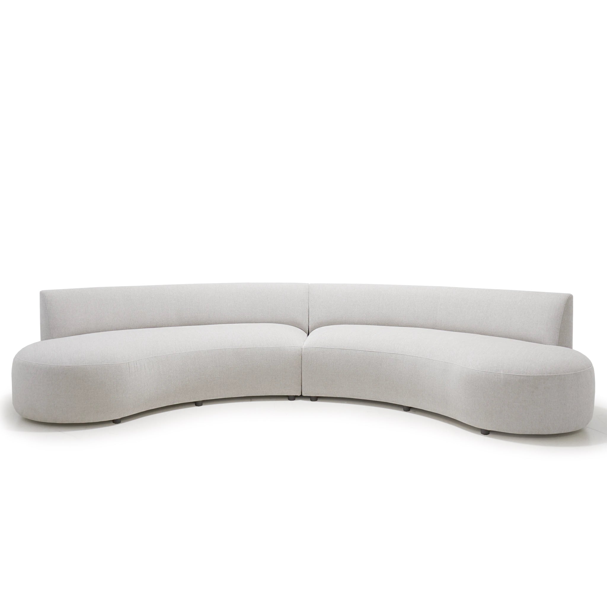 As Shown: in Platform Cloud fabric, metal legs.