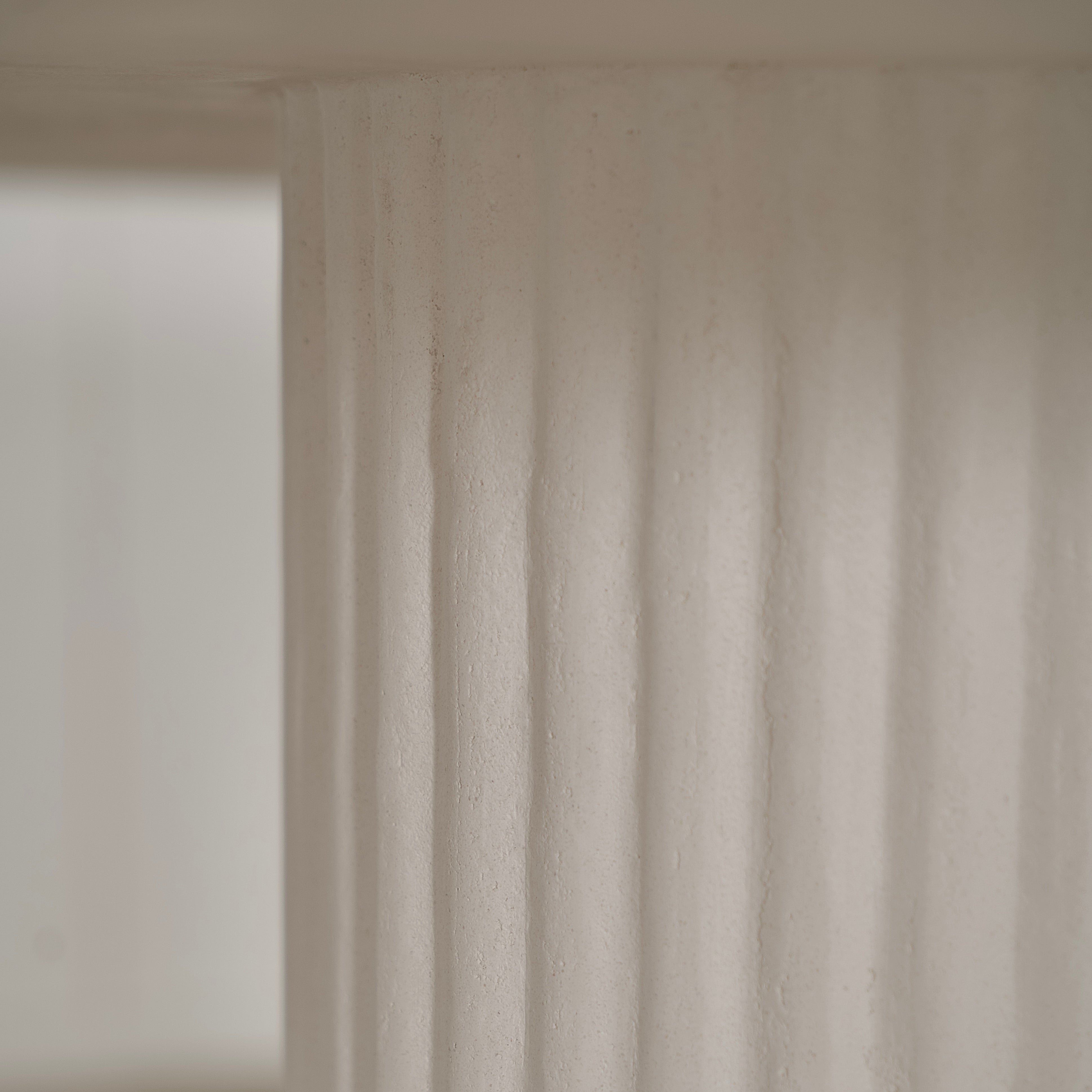 As Shown: 8 step limestone micro coat, White.