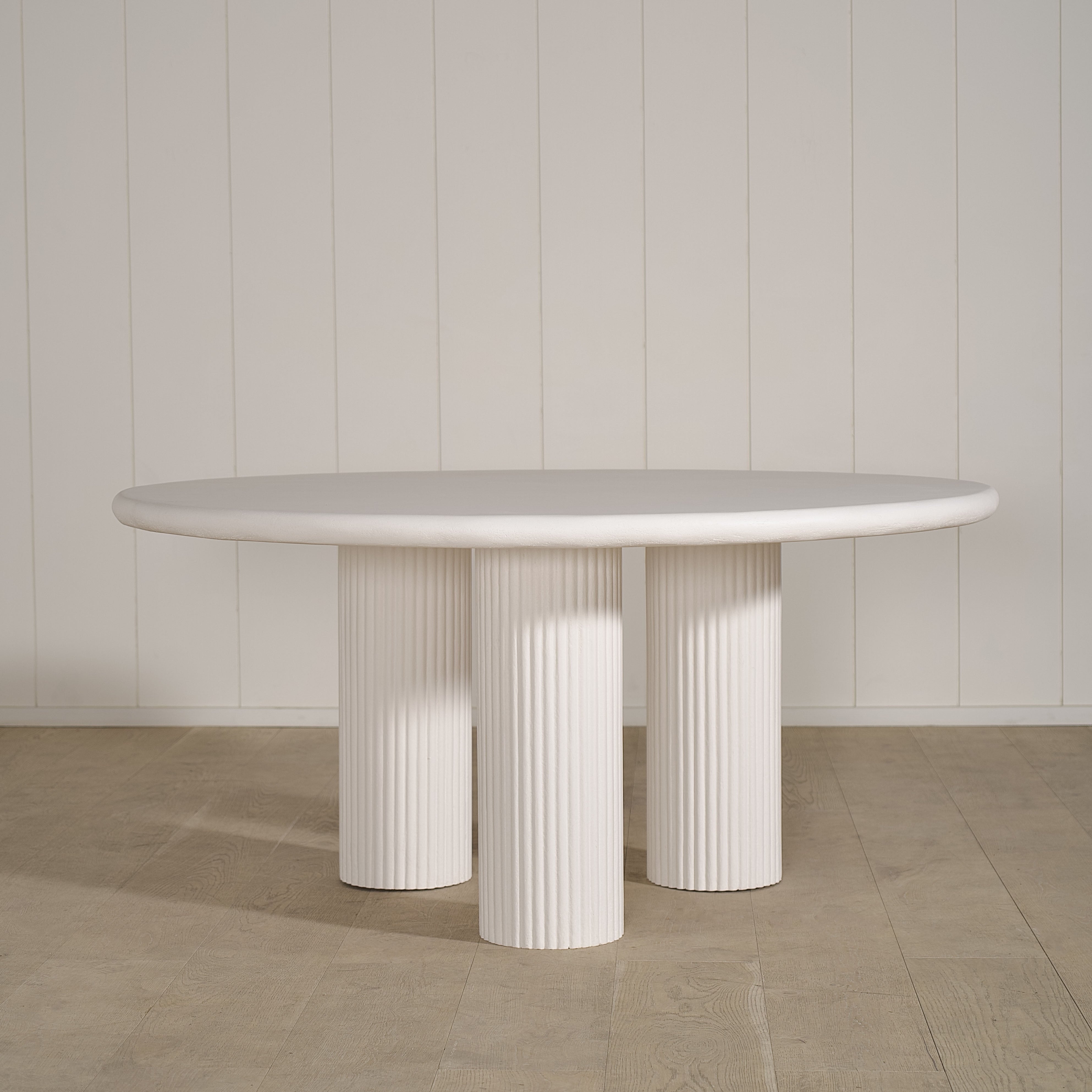 As Shown: 8 step limestone micro coat, White.