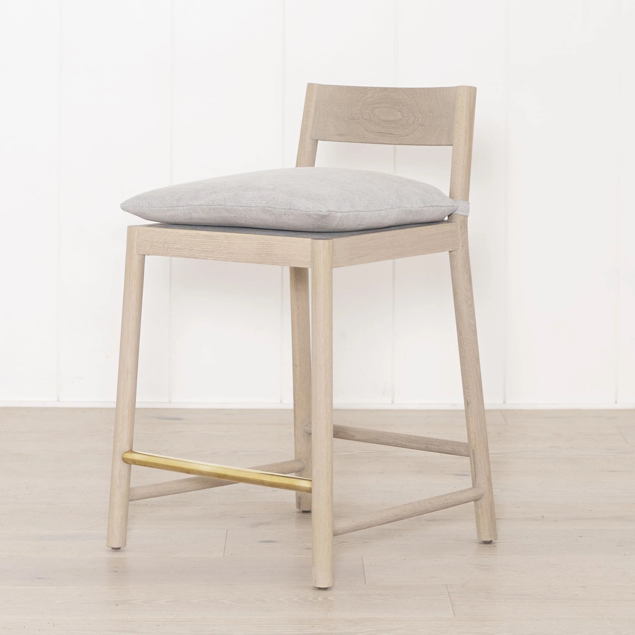 As Shown: in Mint White Natural with COM fabric cushion.