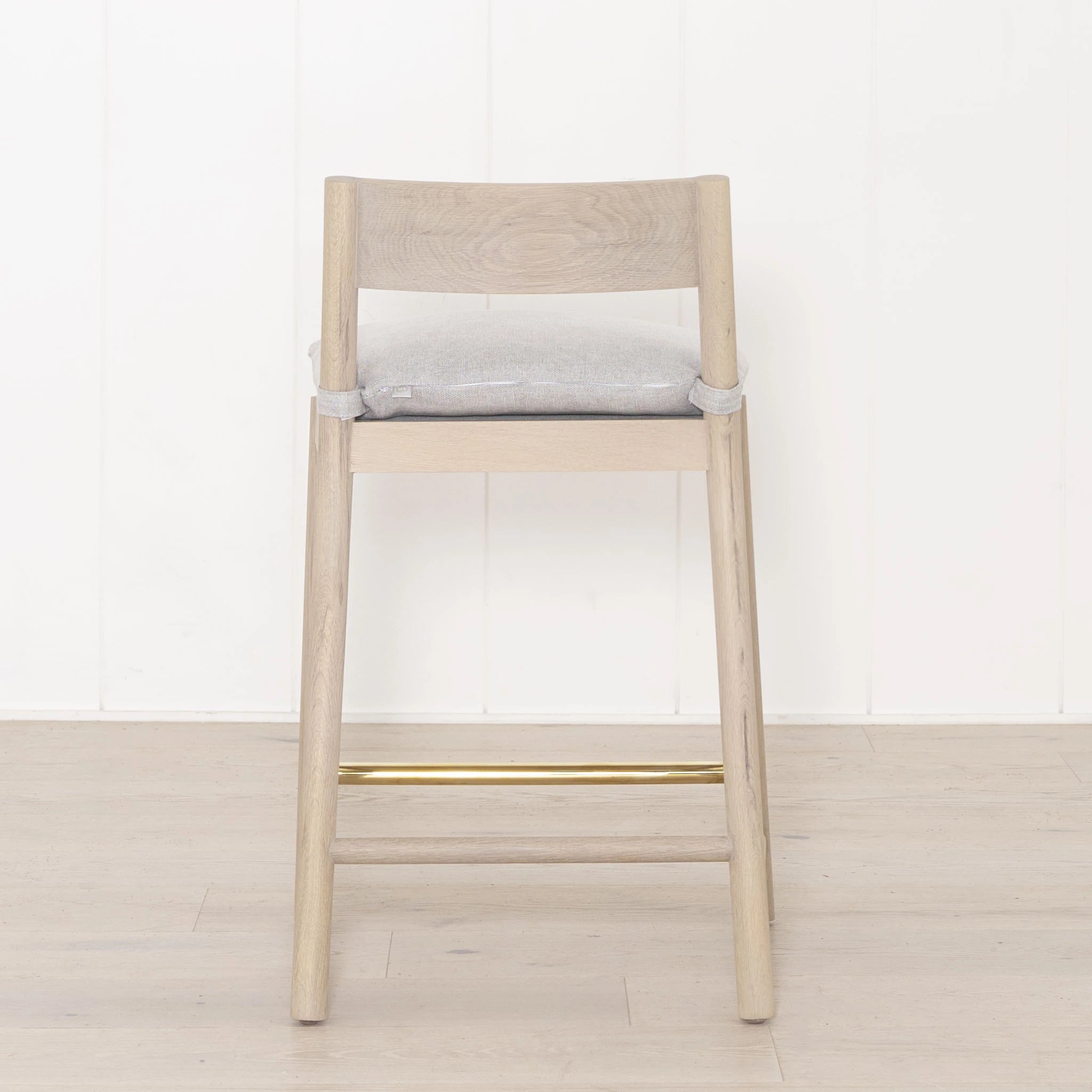 As Shown: in Mint White Natural with COM fabric cushion.