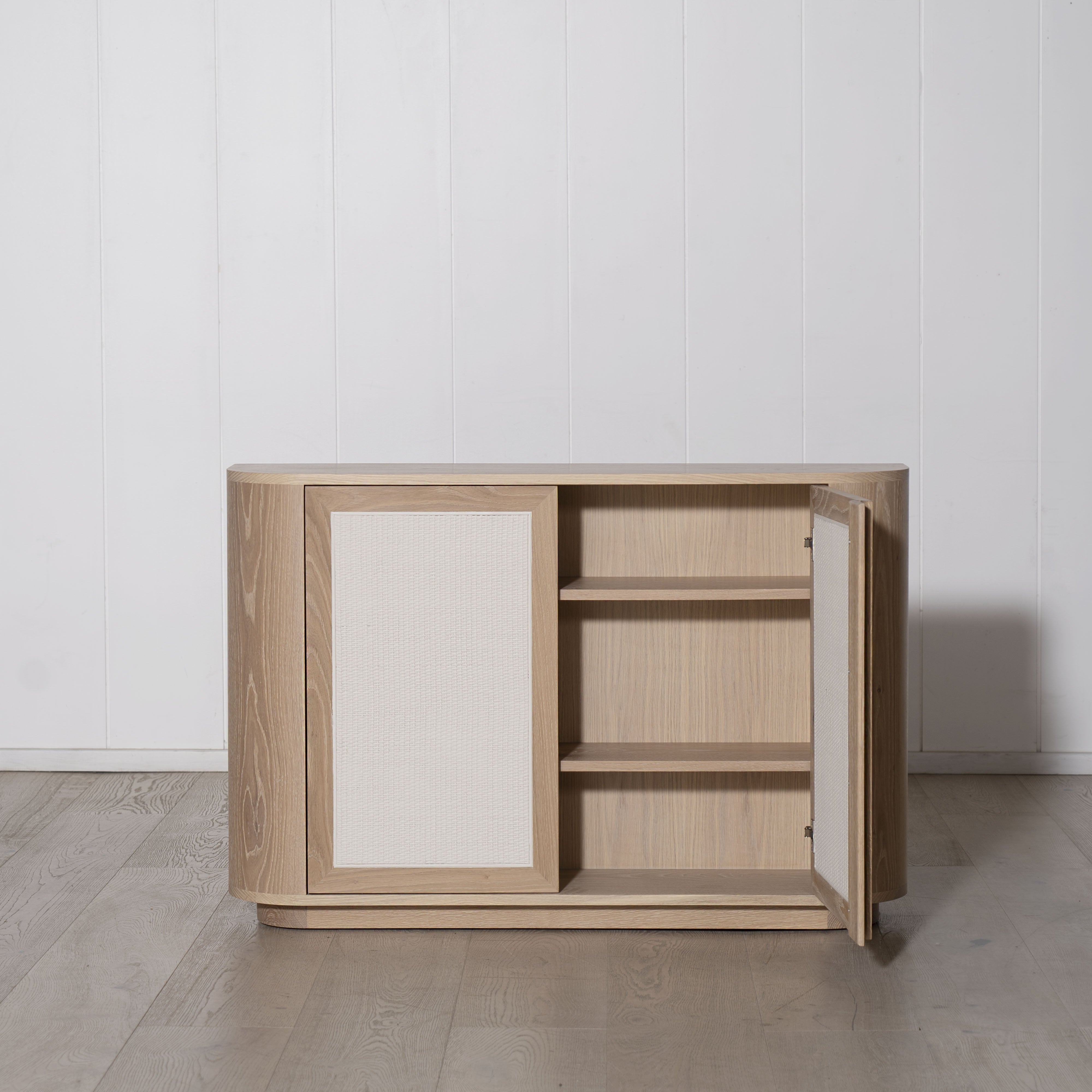 Muskoka Living Collection - made to order at our LA Workshop - Shown in Smoke finish and painted cane.