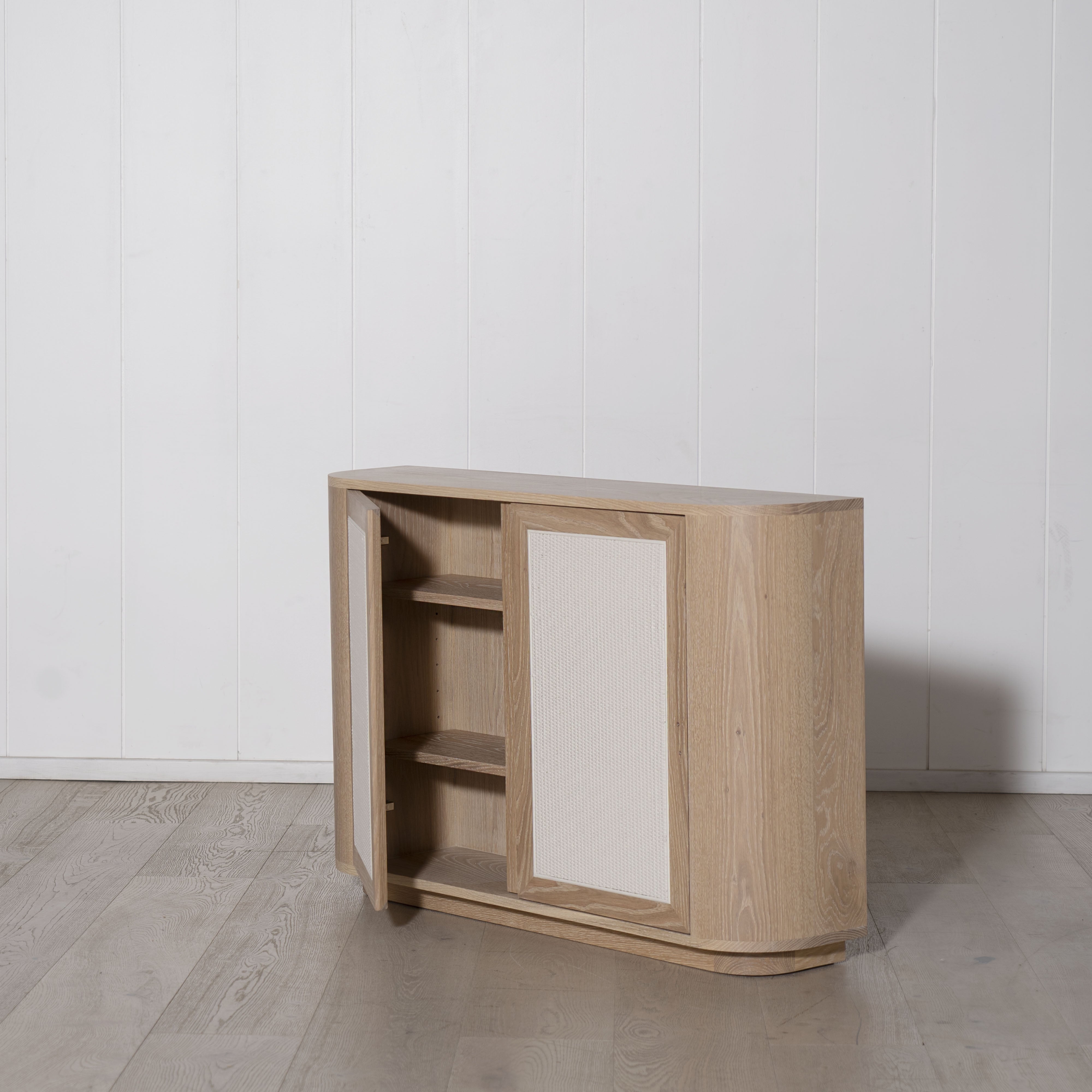 Muskoka Living Collection - made to order at our LA Workshop - Shown in Smoke finish and painted cane.