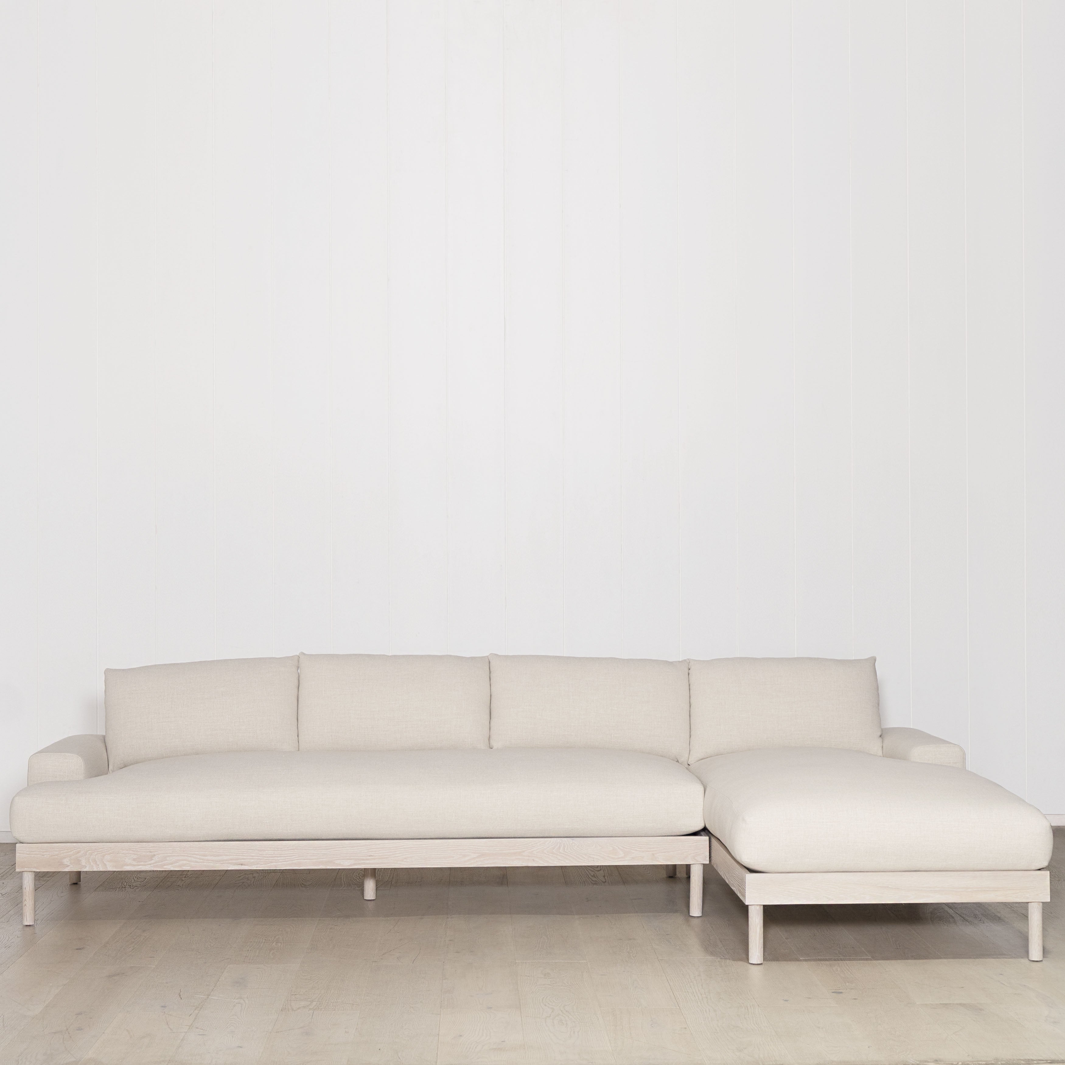 As Shown: in Belgian Oatmeal, Mint White Super White finish.