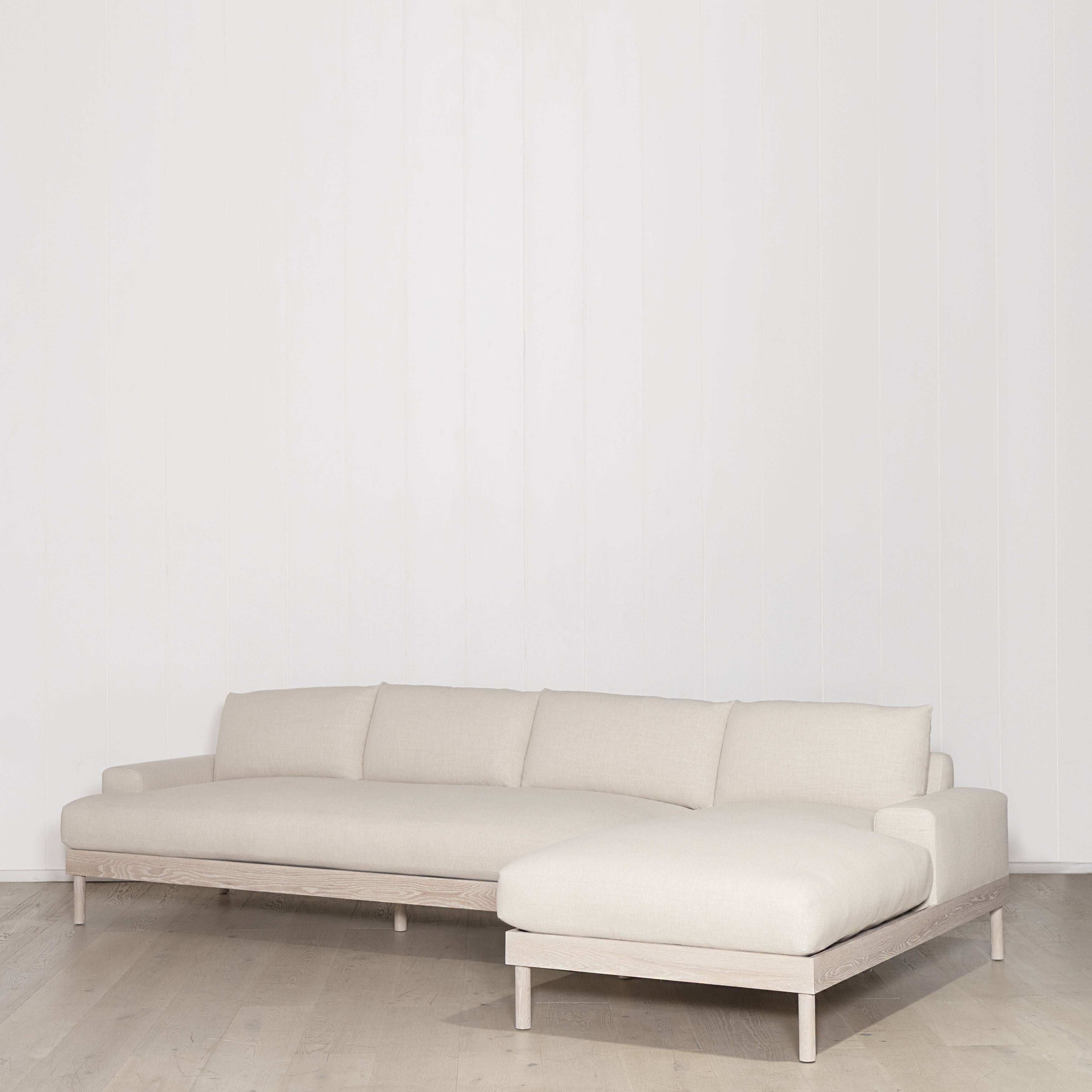 As Shown: in Belgian Oatmeal, Mint White Super White finish.