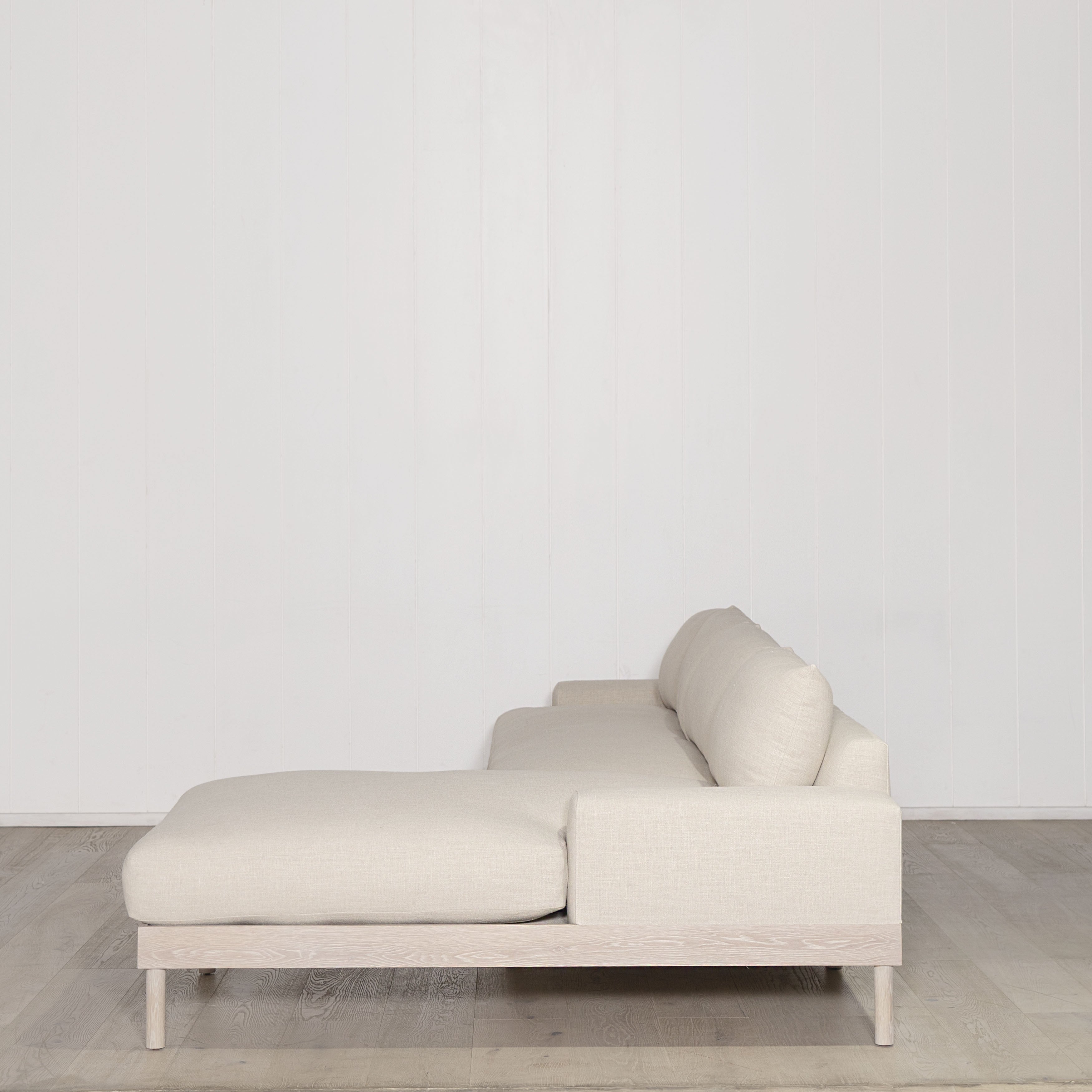 As Shown: in Belgian Oatmeal, Mint White Super White finish.