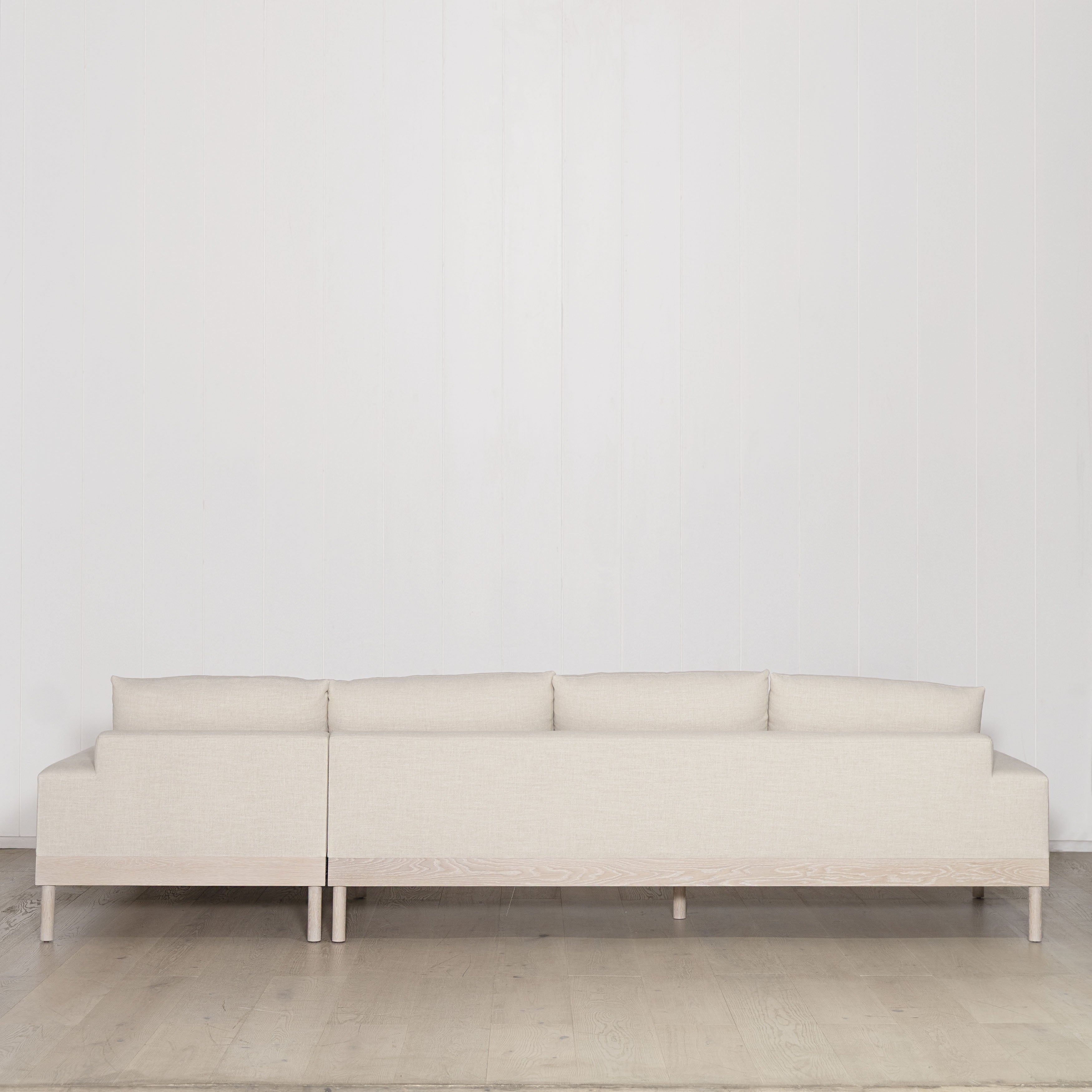 As Shown: in Belgian Oatmeal, Mint White Super White finish.