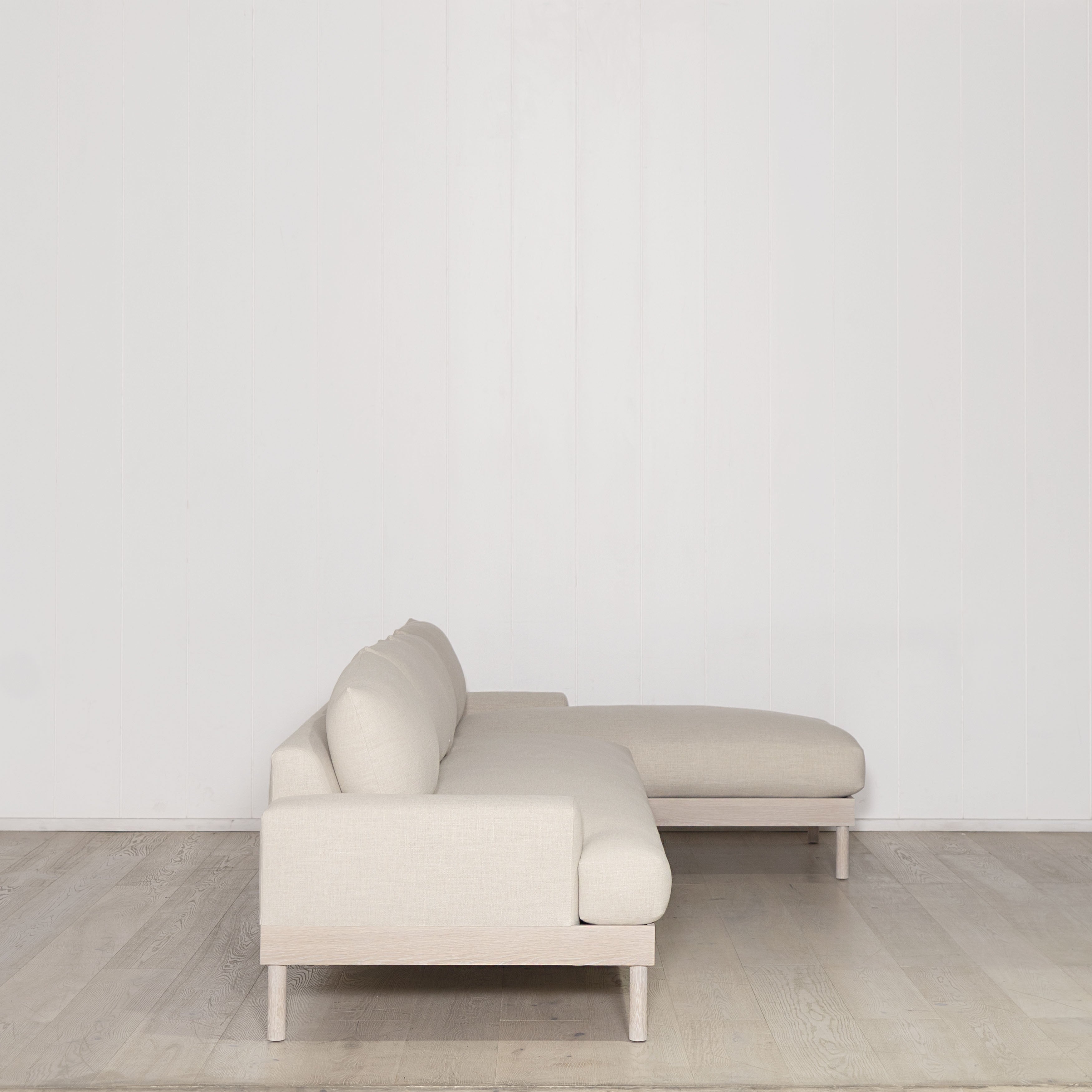 As Shown: in Belgian Oatmeal, Mint White Super White finish.